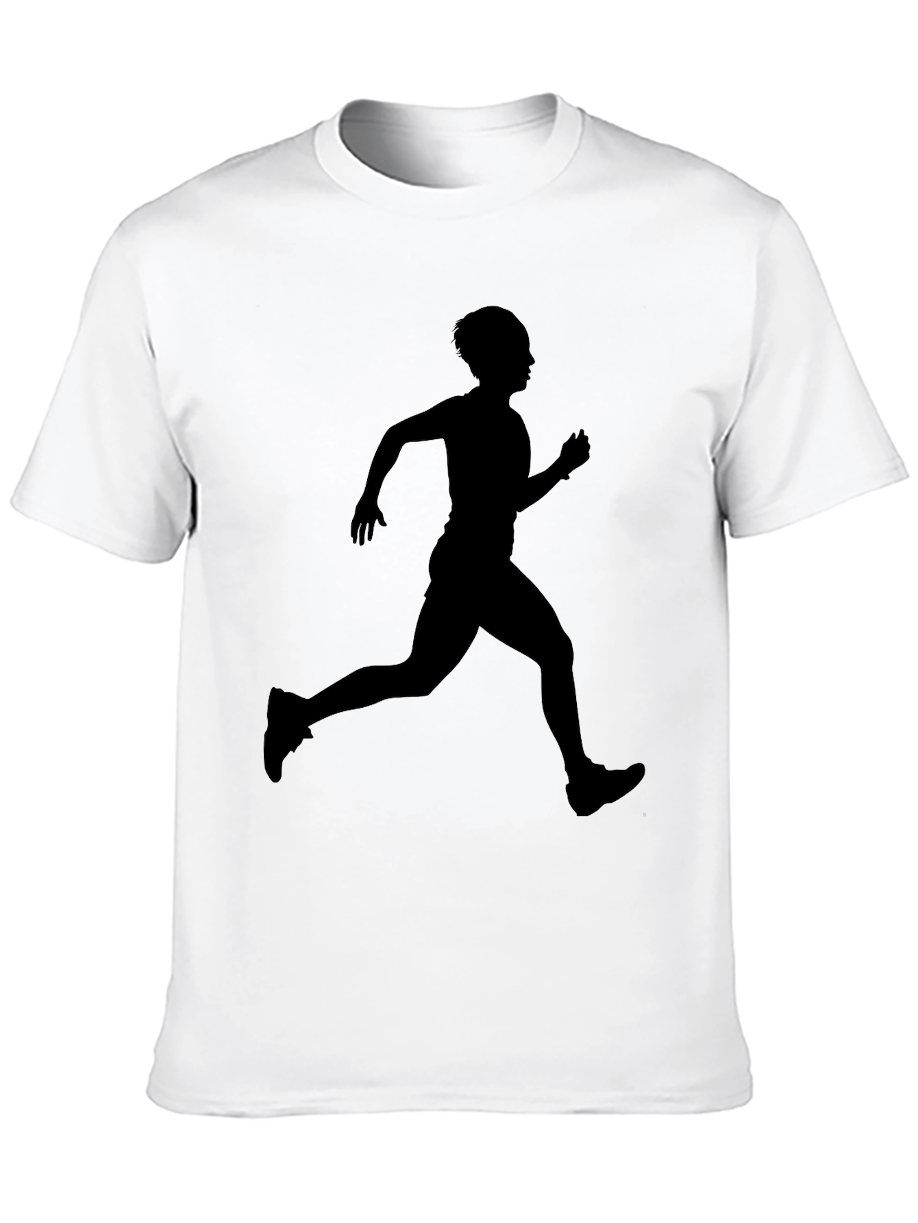 Mens Black Runner Silhouette T-Shirt