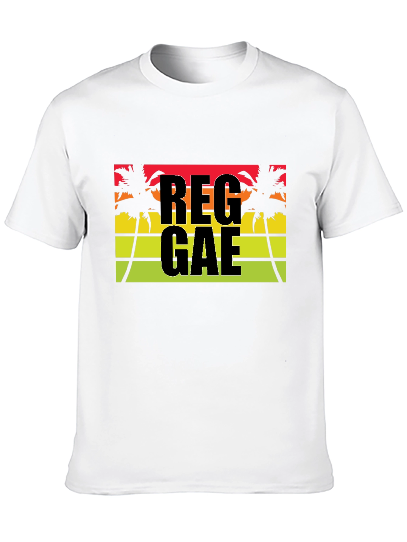 Reggae Vibe T-Shirt - Tropical Palm Tree Design