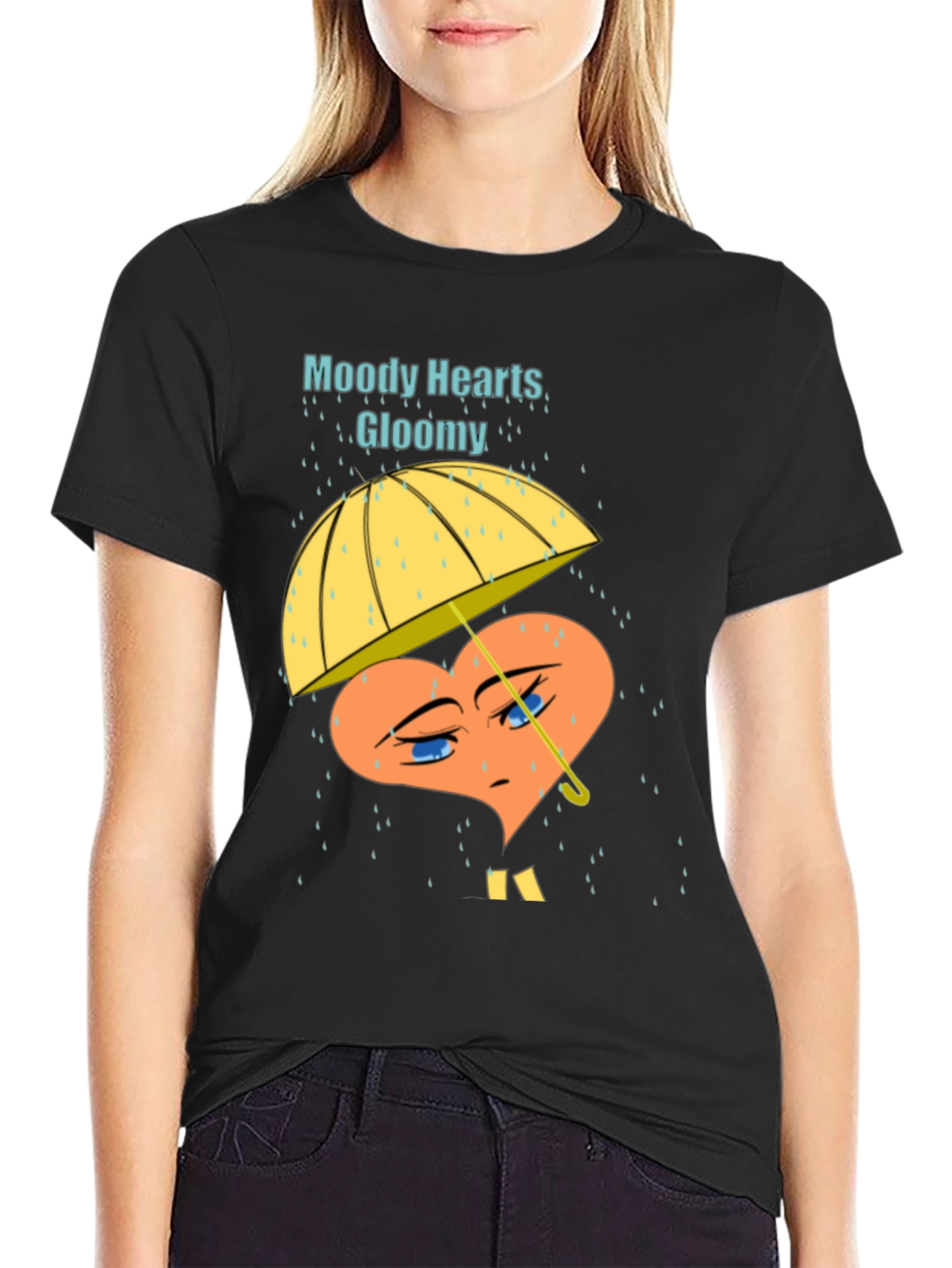 Moody Hearts Gloomy Graphic T-Shirt
