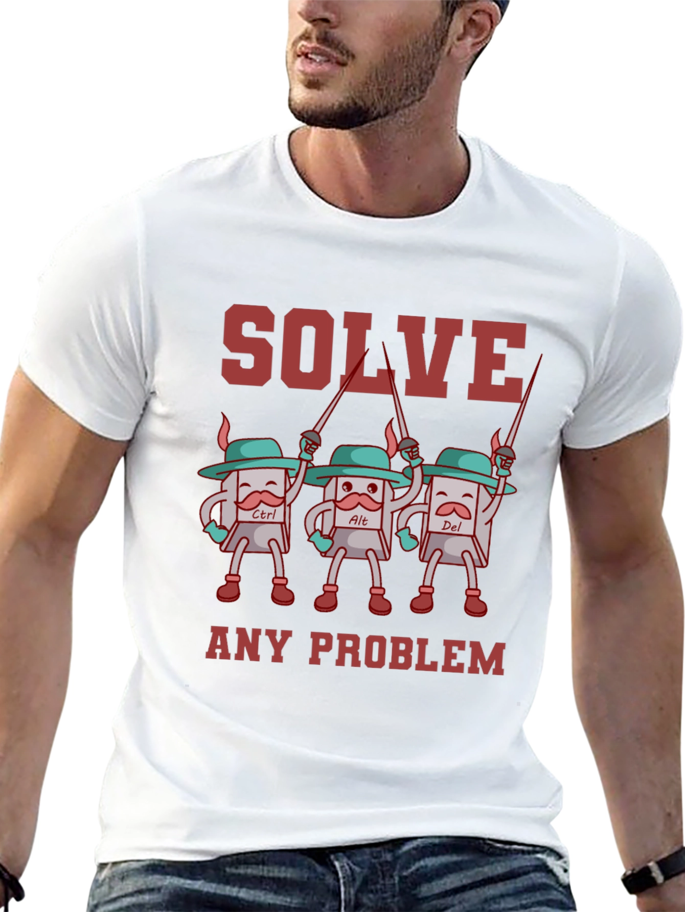 Solve Any Problem T-Shirt Funny Computer Geek Tee