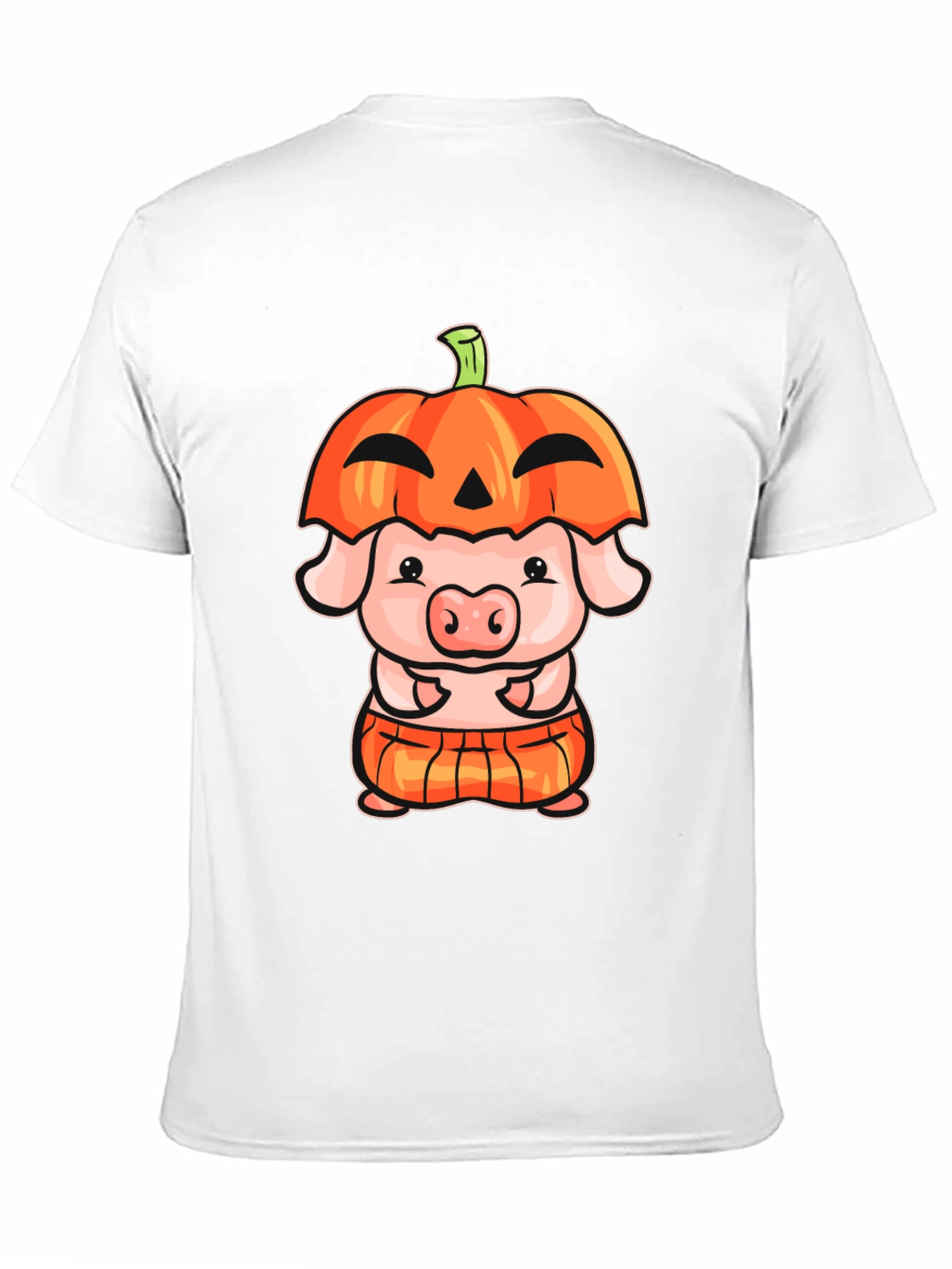 Cute Pig in Pumpkin Costume Graphic T-Shirt