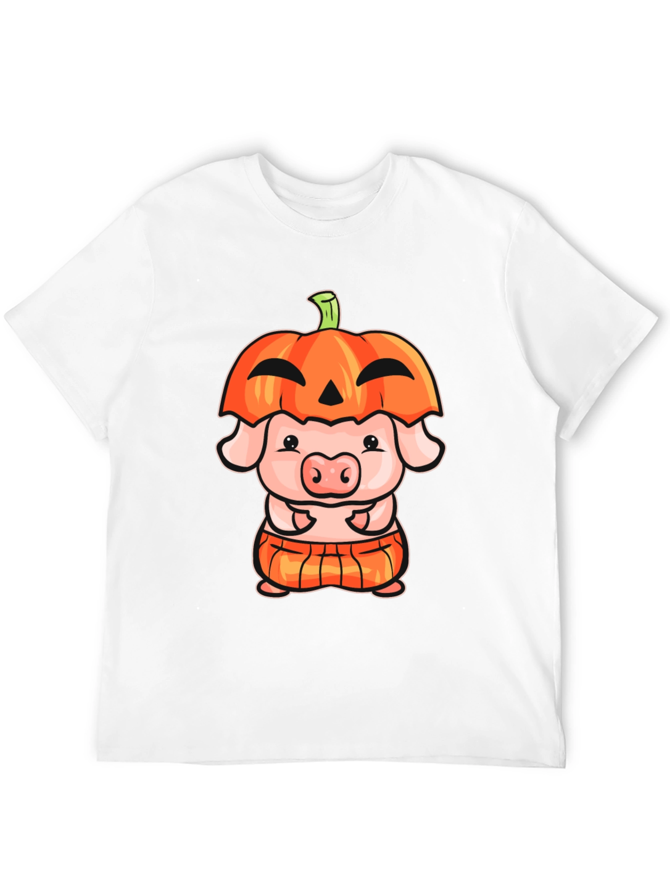 Cute Pig in Pumpkin Costume Graphic T-Shirt
