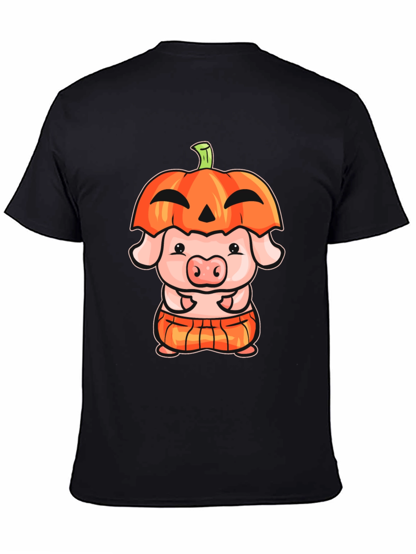 Cute Pig in Pumpkin Costume Graphic T-Shirt