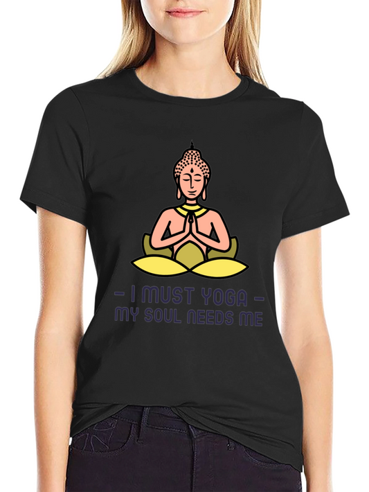 Yoga Soul Needs Me Black T-Shirt