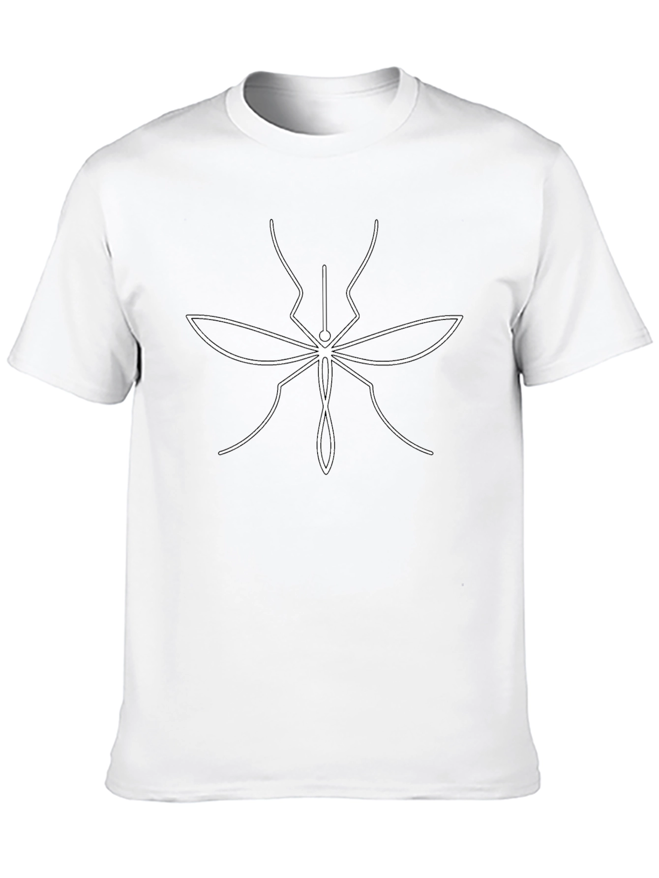 Minimalist Mosquito Graphic Black T-Shirt