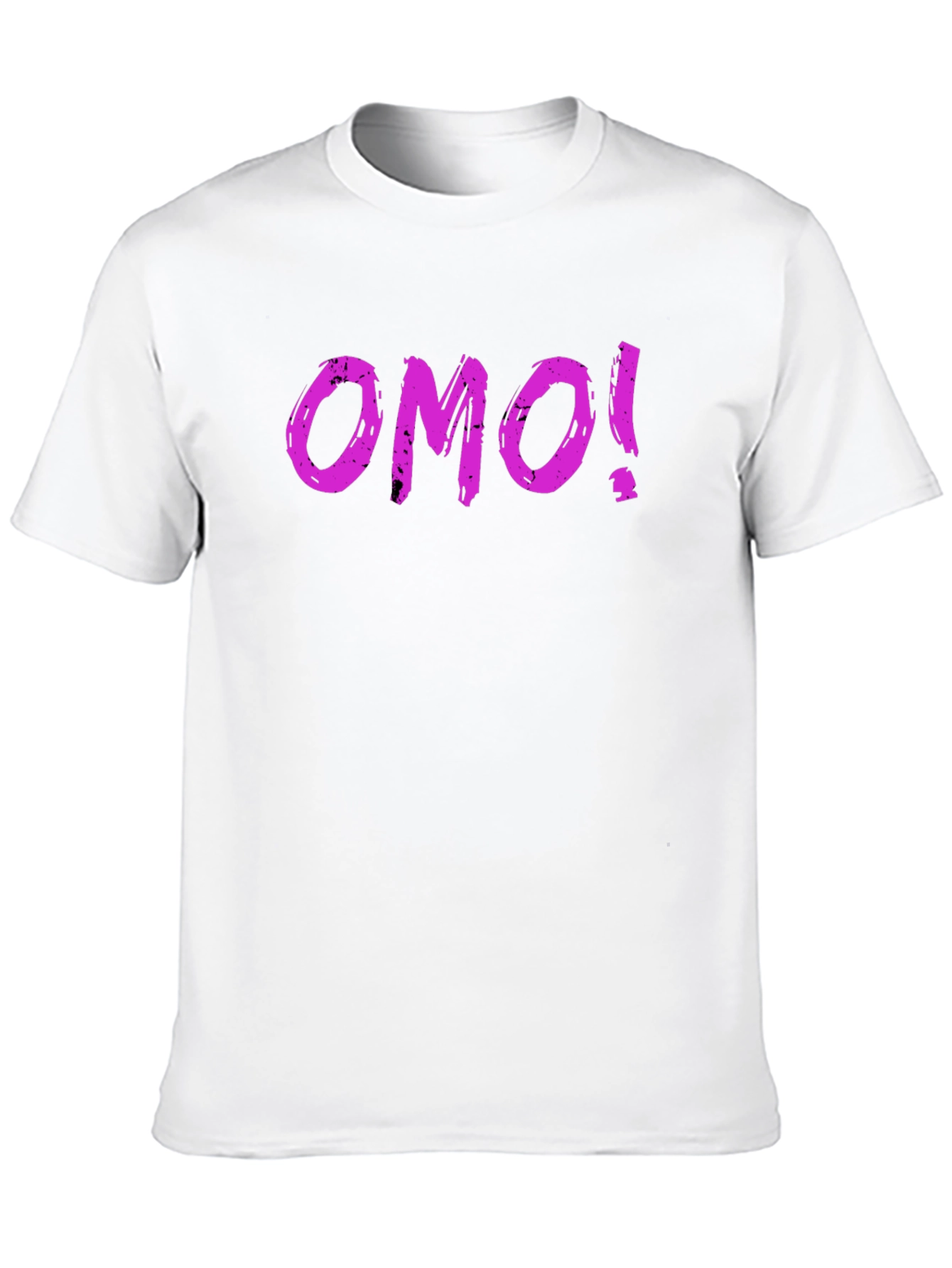 OMO! Graphic Print T-Shirt - Casual Black Tee