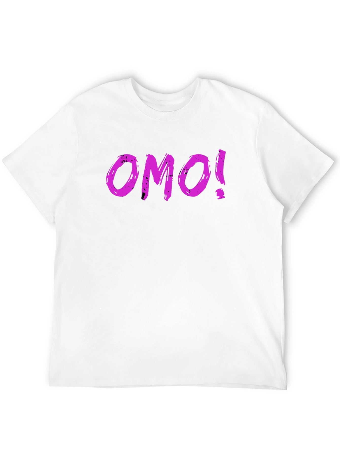 OMO! Graphic Print T-Shirt - Casual Black Tee