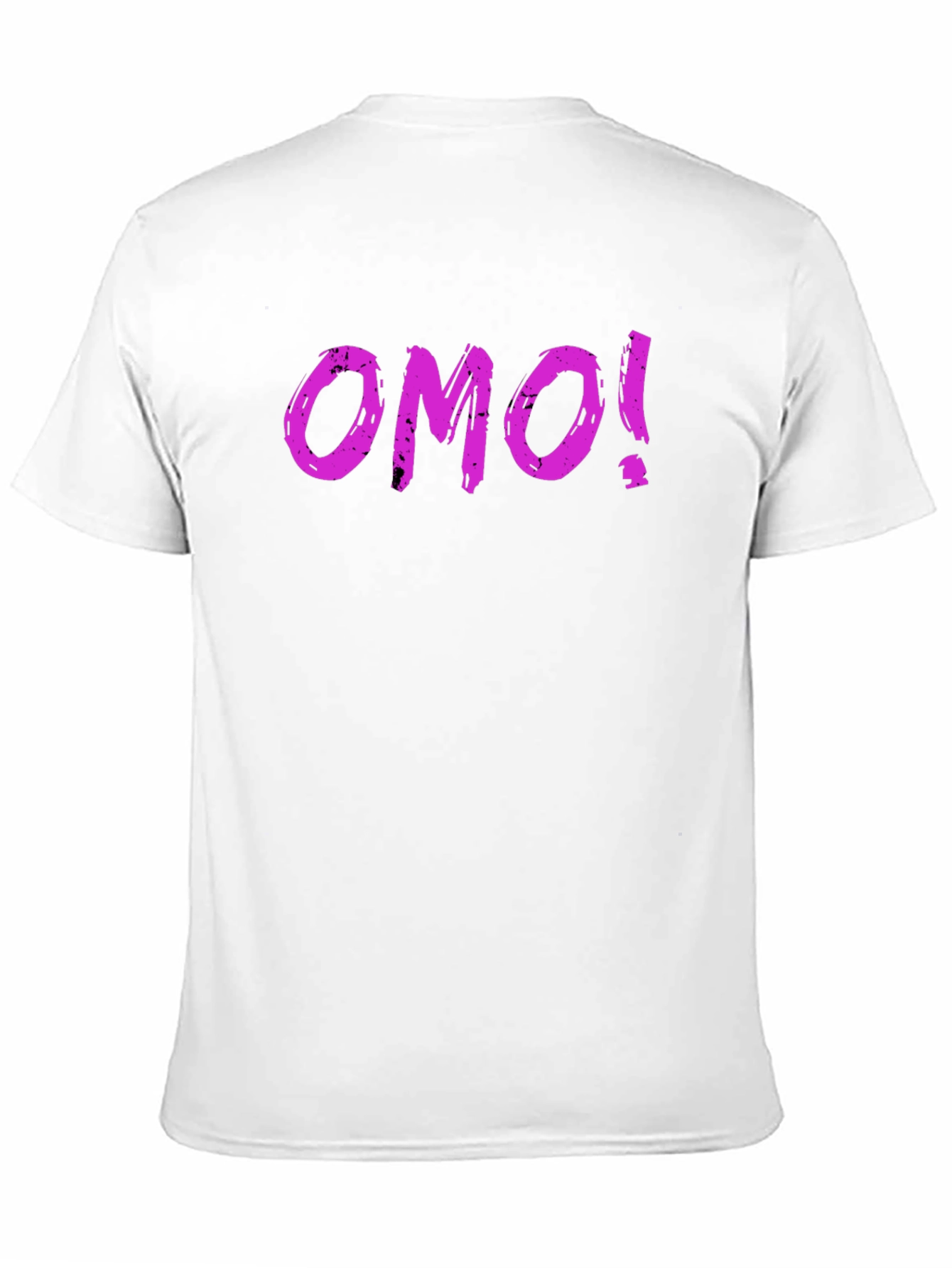 OMO! Graphic Print T-Shirt - Casual Black Tee
