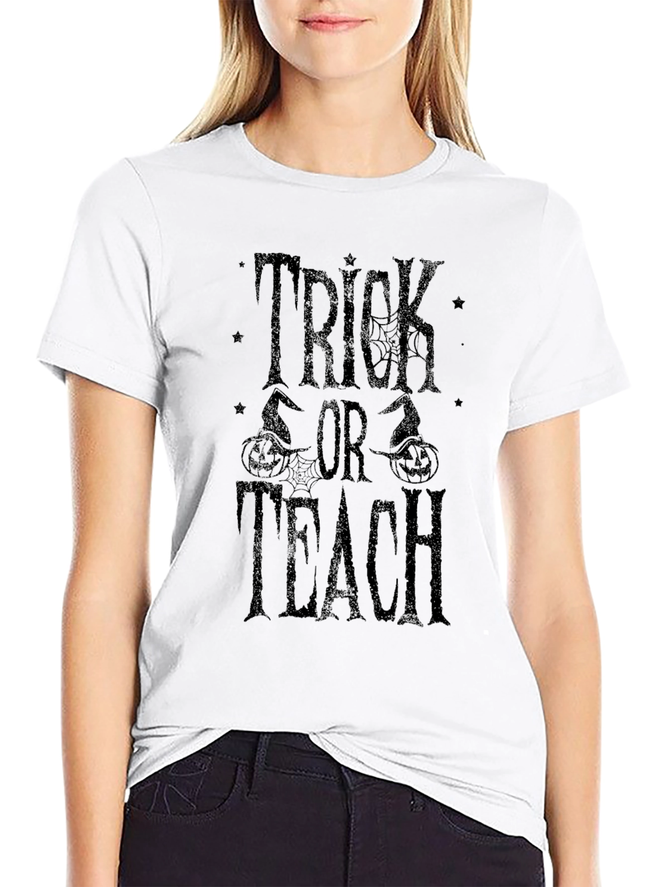 Trick or Teach Halloween T-Shirt - Black