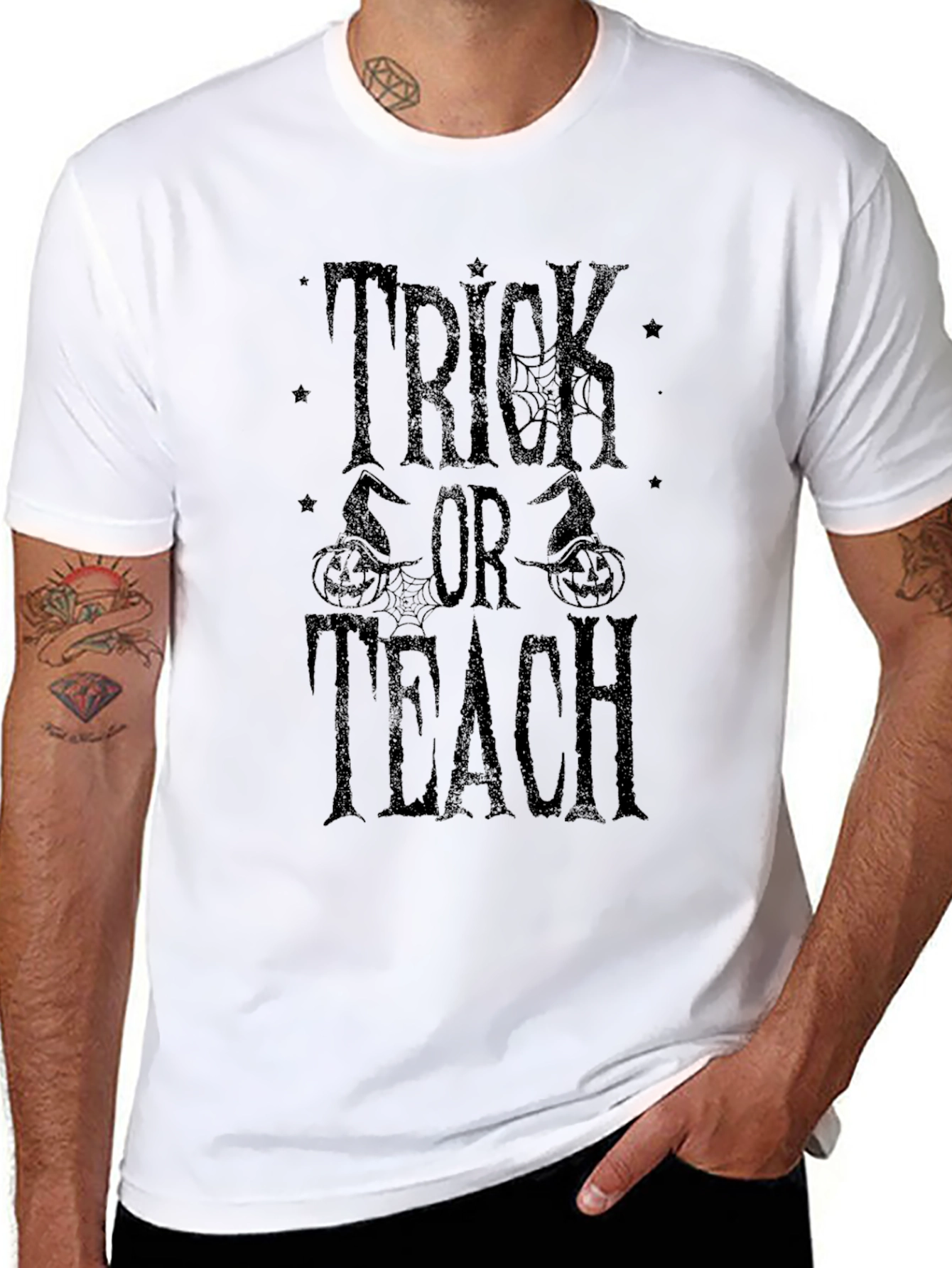 Trick or Teach Halloween T-Shirt - Black