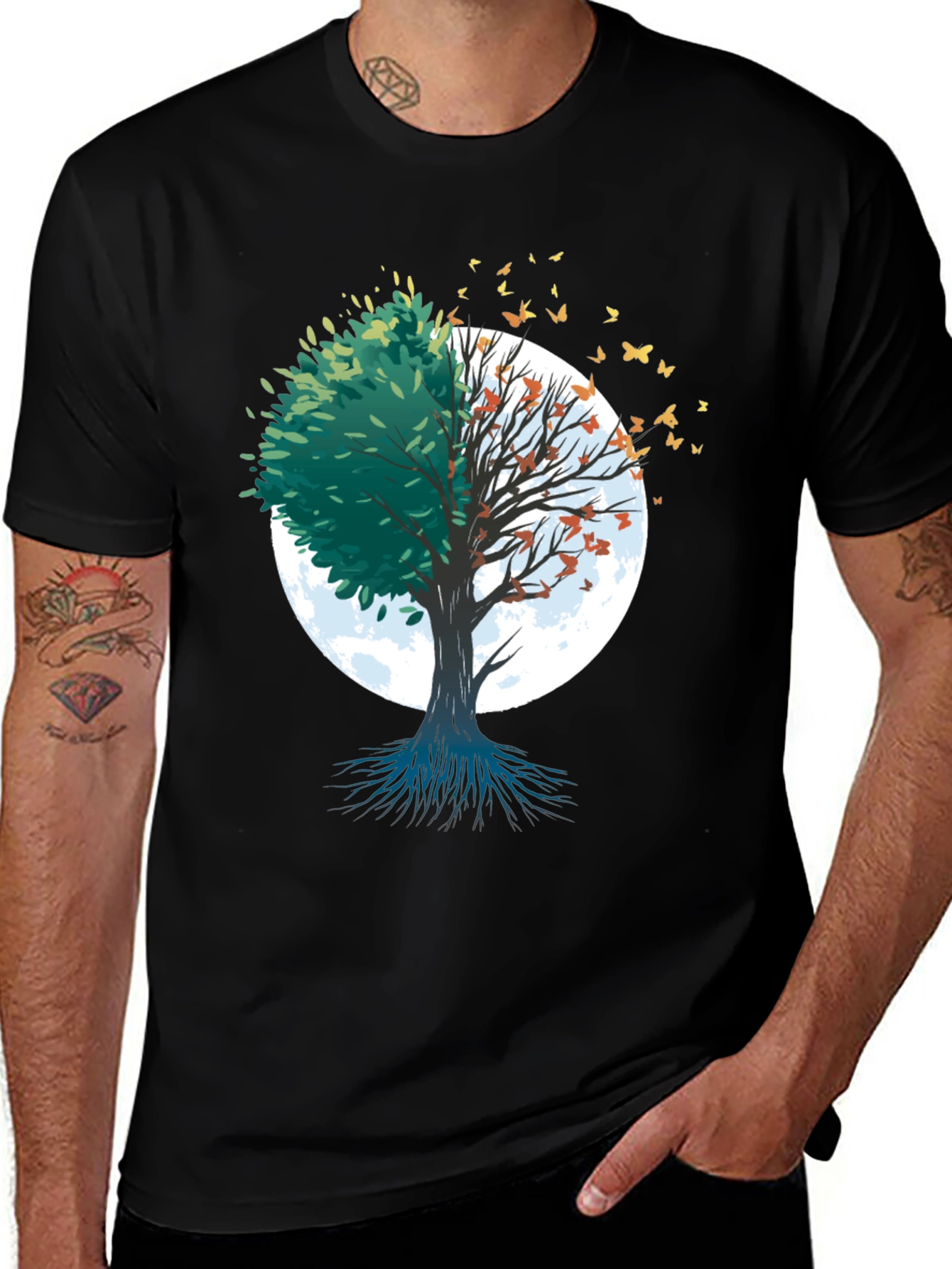 Nature Tree Graphic Tee - Seasons Change Shirt