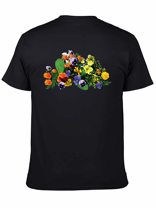 Floral Print Black T-Shirt - Stylish & Comfortable Casual Wear