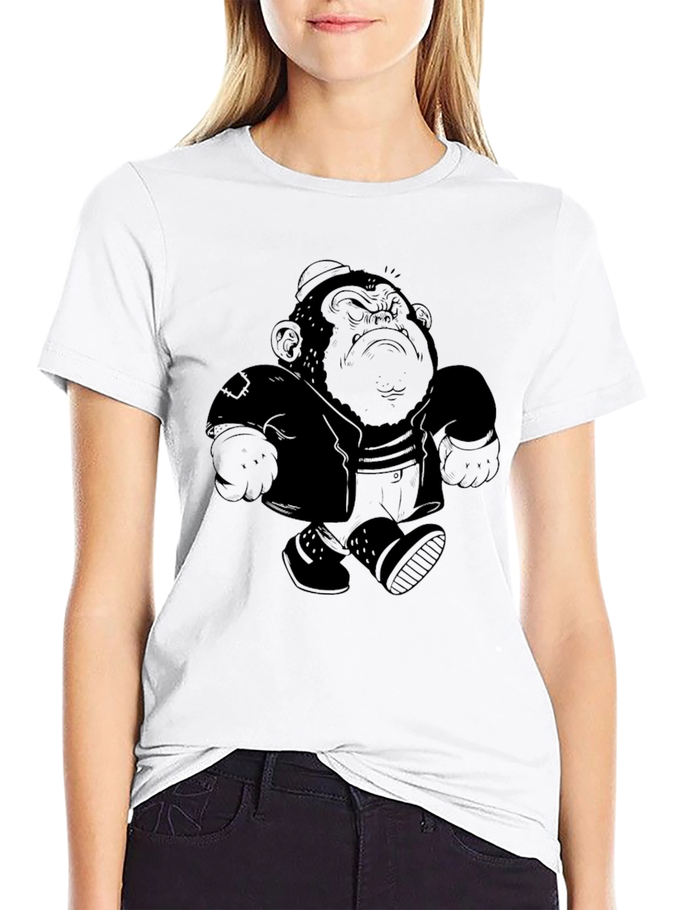 Cool Monkey Graphic Tee - Mens Black T-Shirt