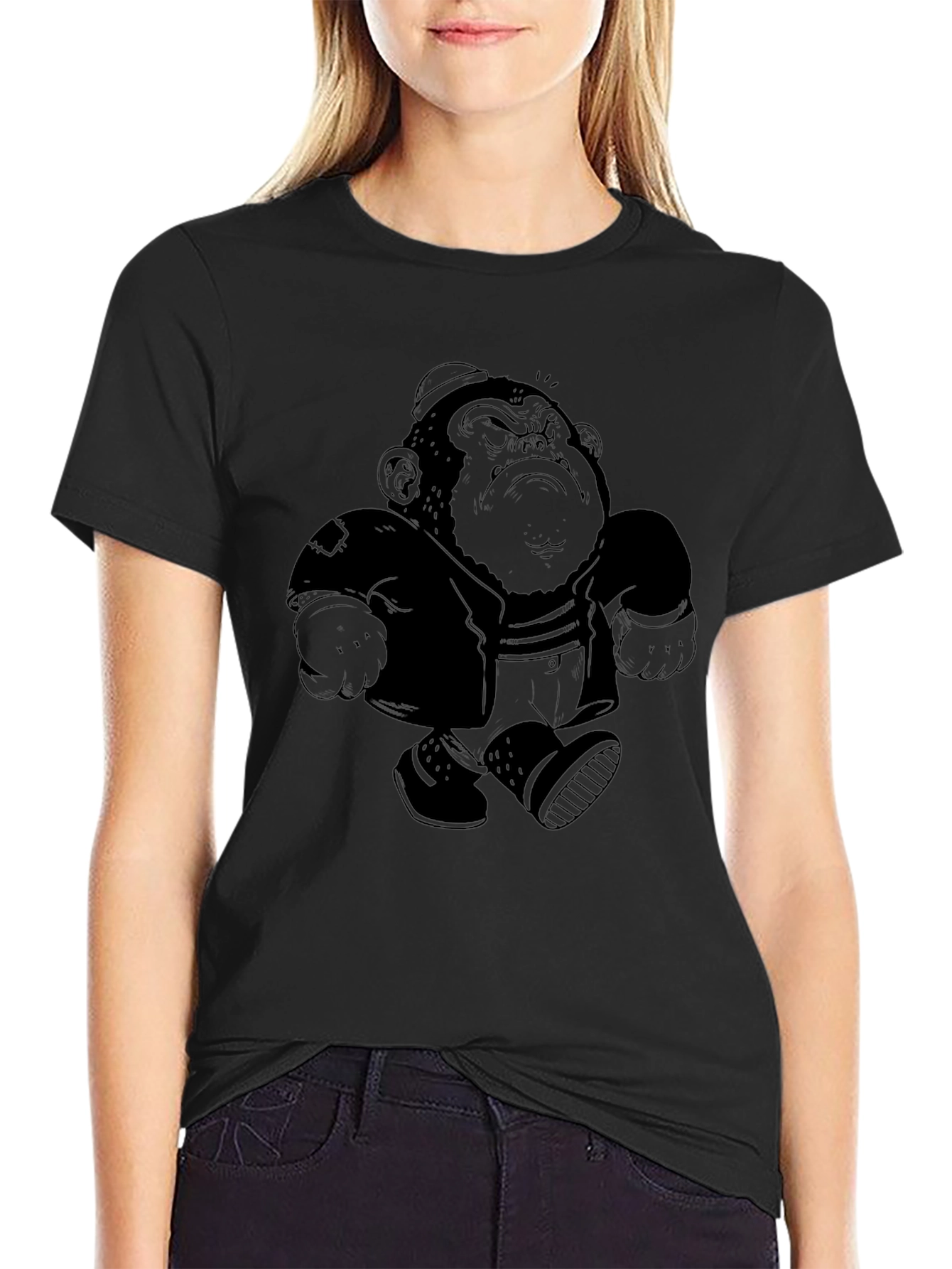 Cool Monkey Graphic Tee - Mens Black T-Shirt