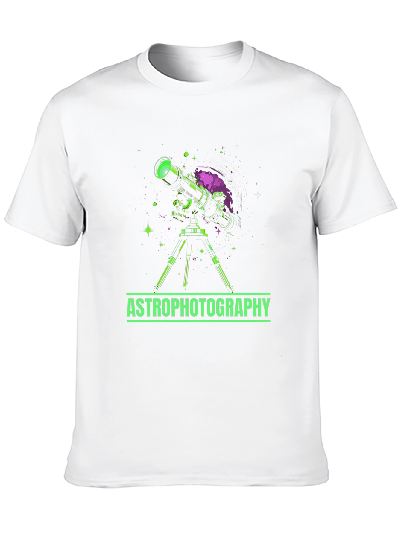 Astrophotography Graphic Tee - Space Telescope Design