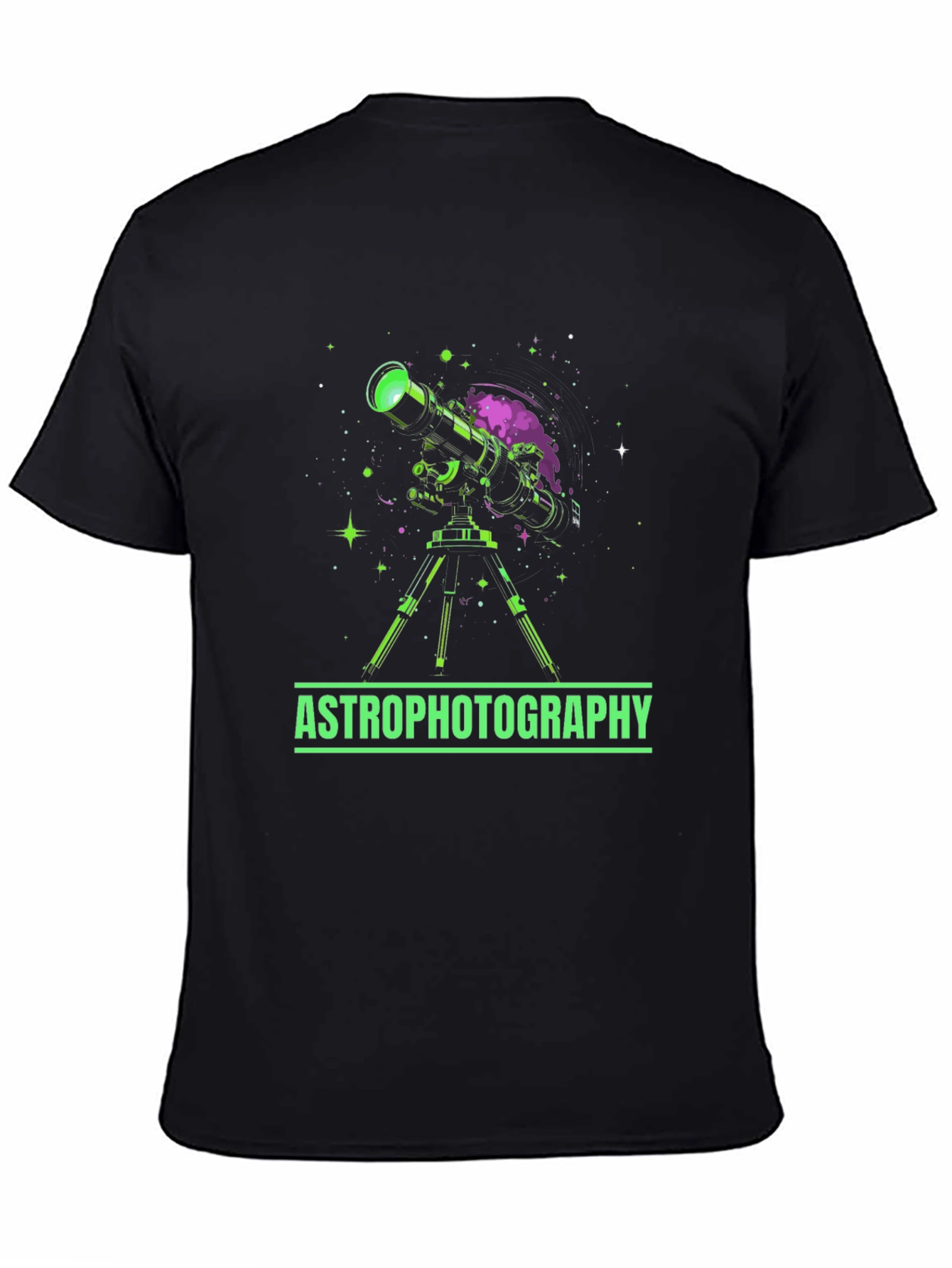Astrophotography Graphic Tee - Space Telescope Design