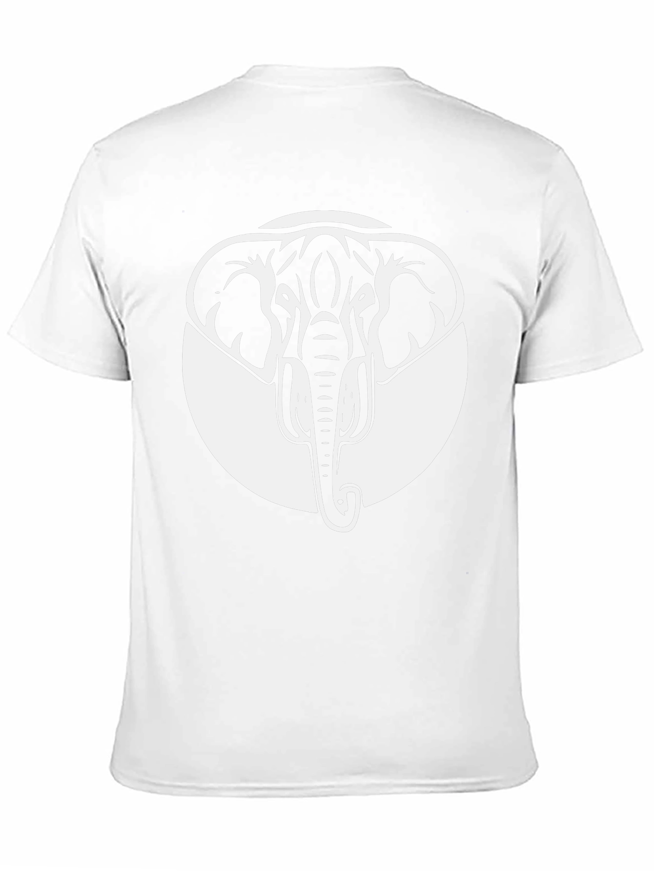 Elephant Graphic Tee - Black Crew Neck Cotton Shirt