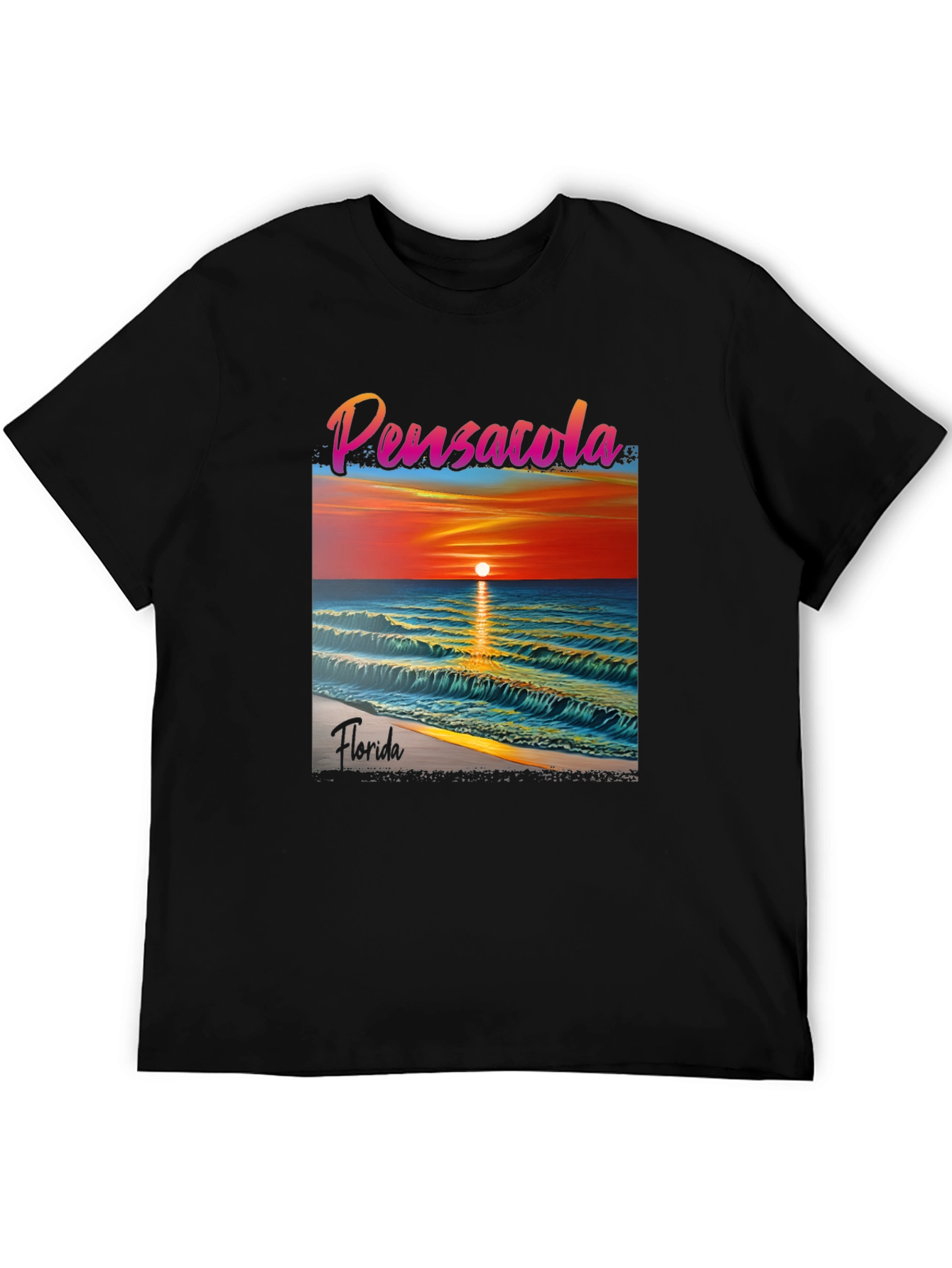 Pensacola Florida Sunset Graphic T-Shirt