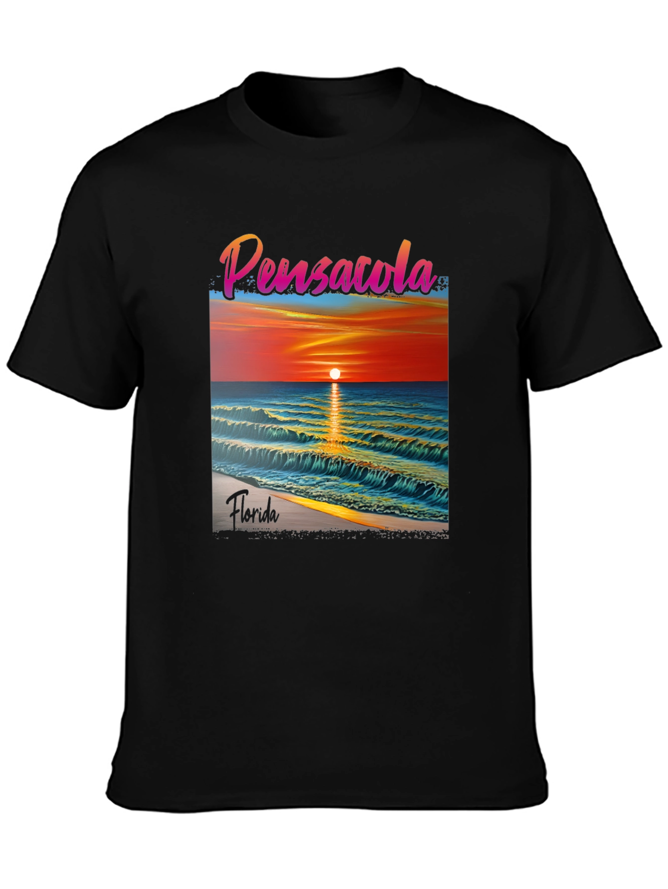 Pensacola Florida Sunset Graphic T-Shirt