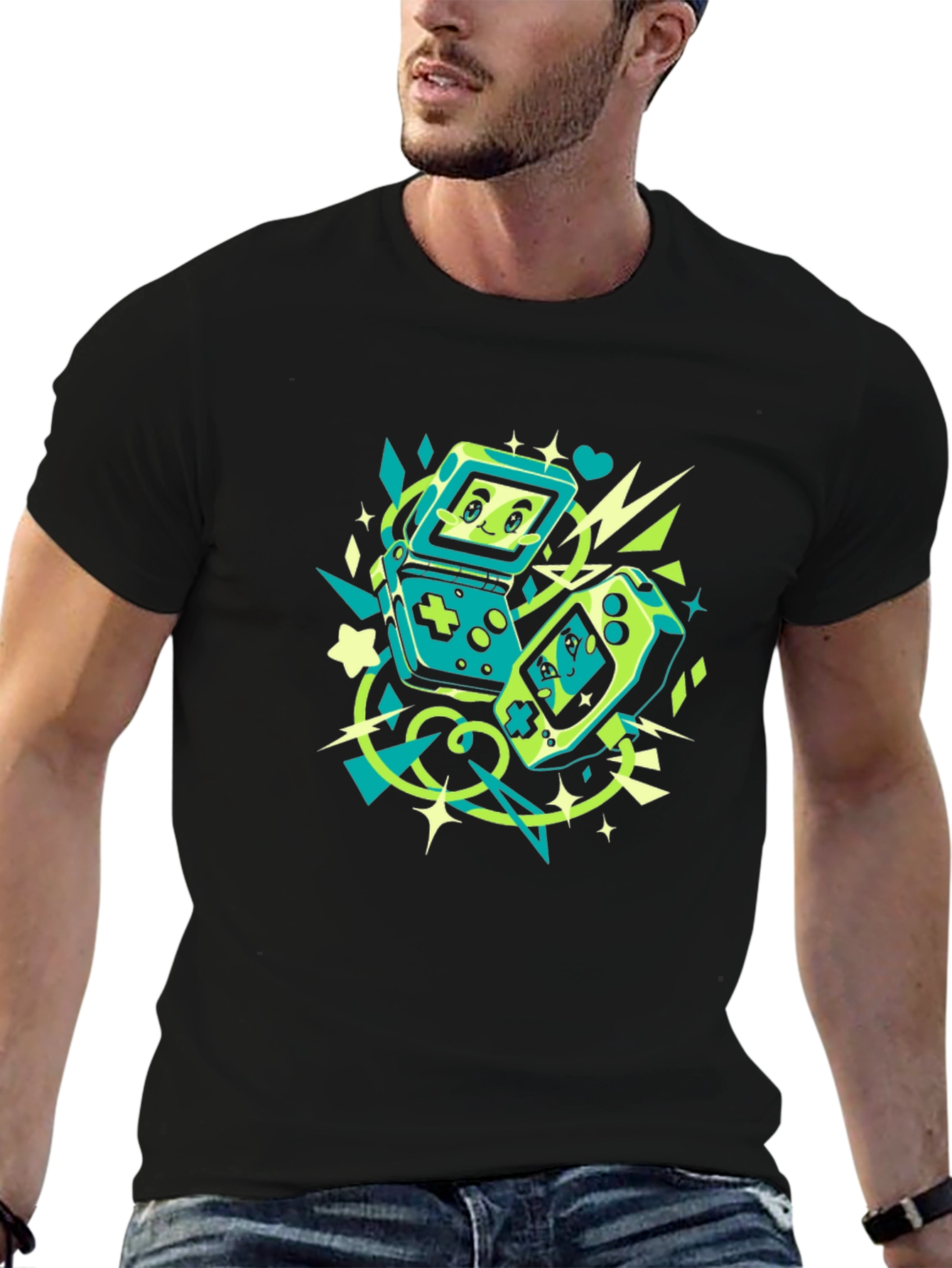 Retro Gaming Black T-Shirt