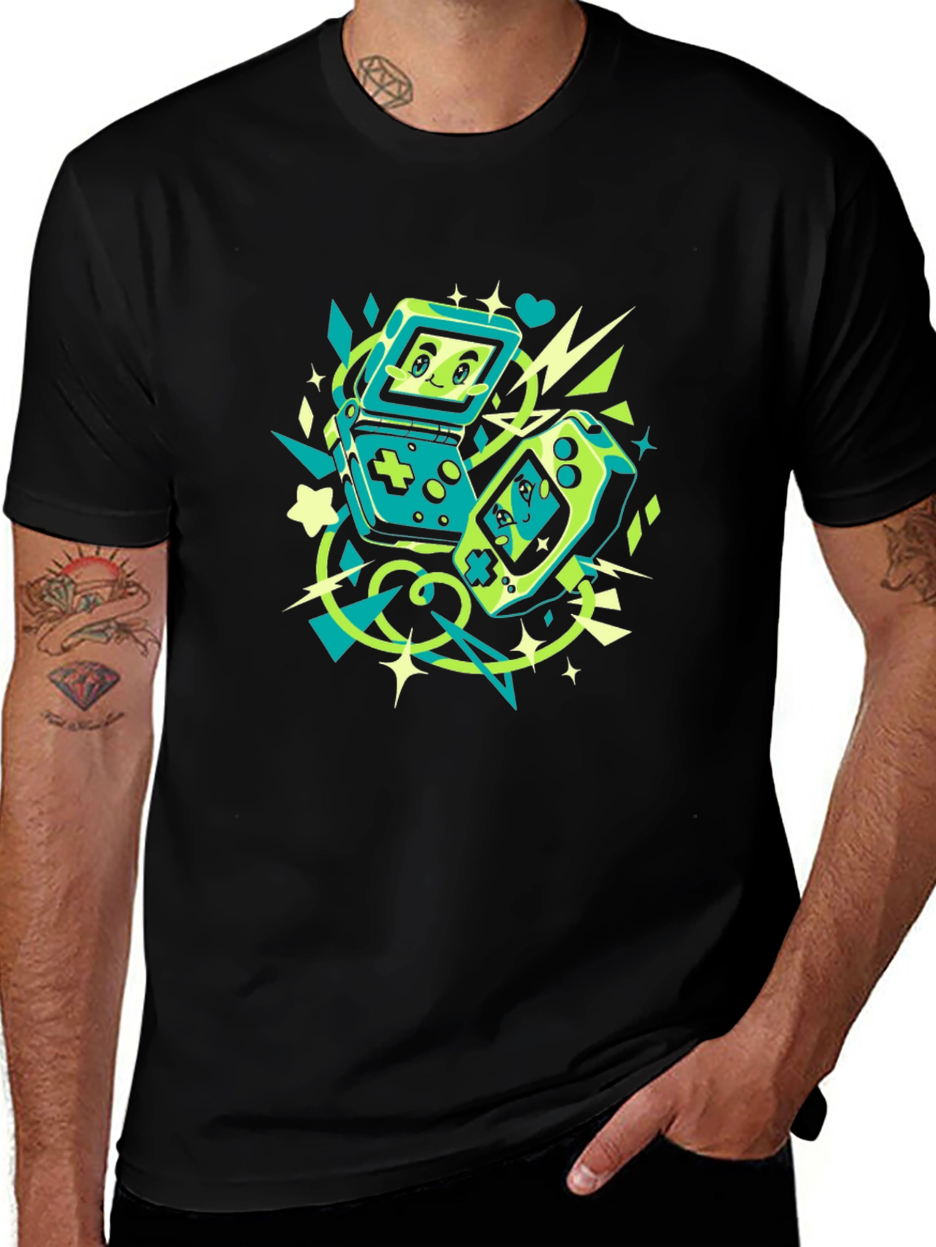 Retro Gaming Black T-Shirt