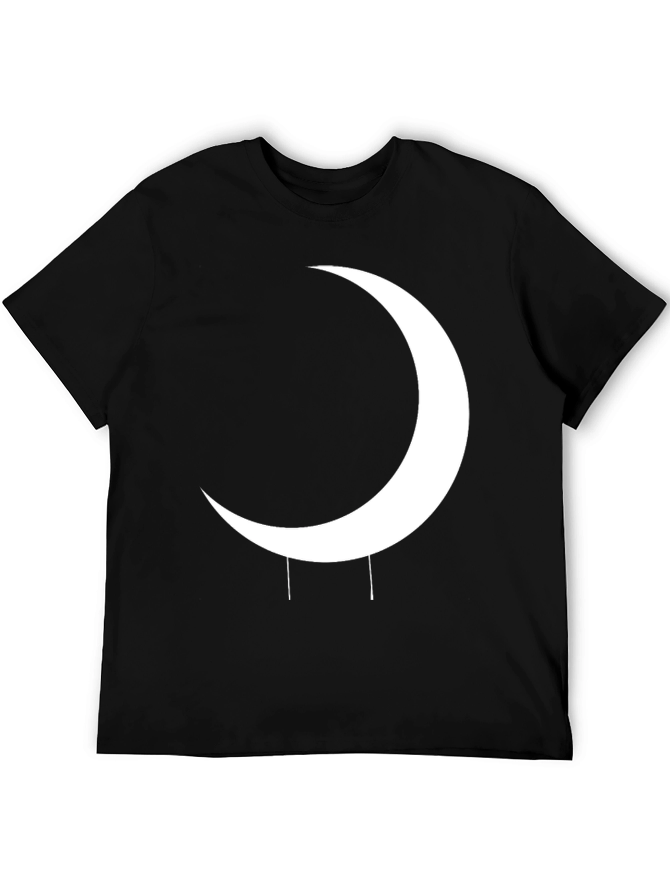 Crescent Moon Graphic Black T-Shirt