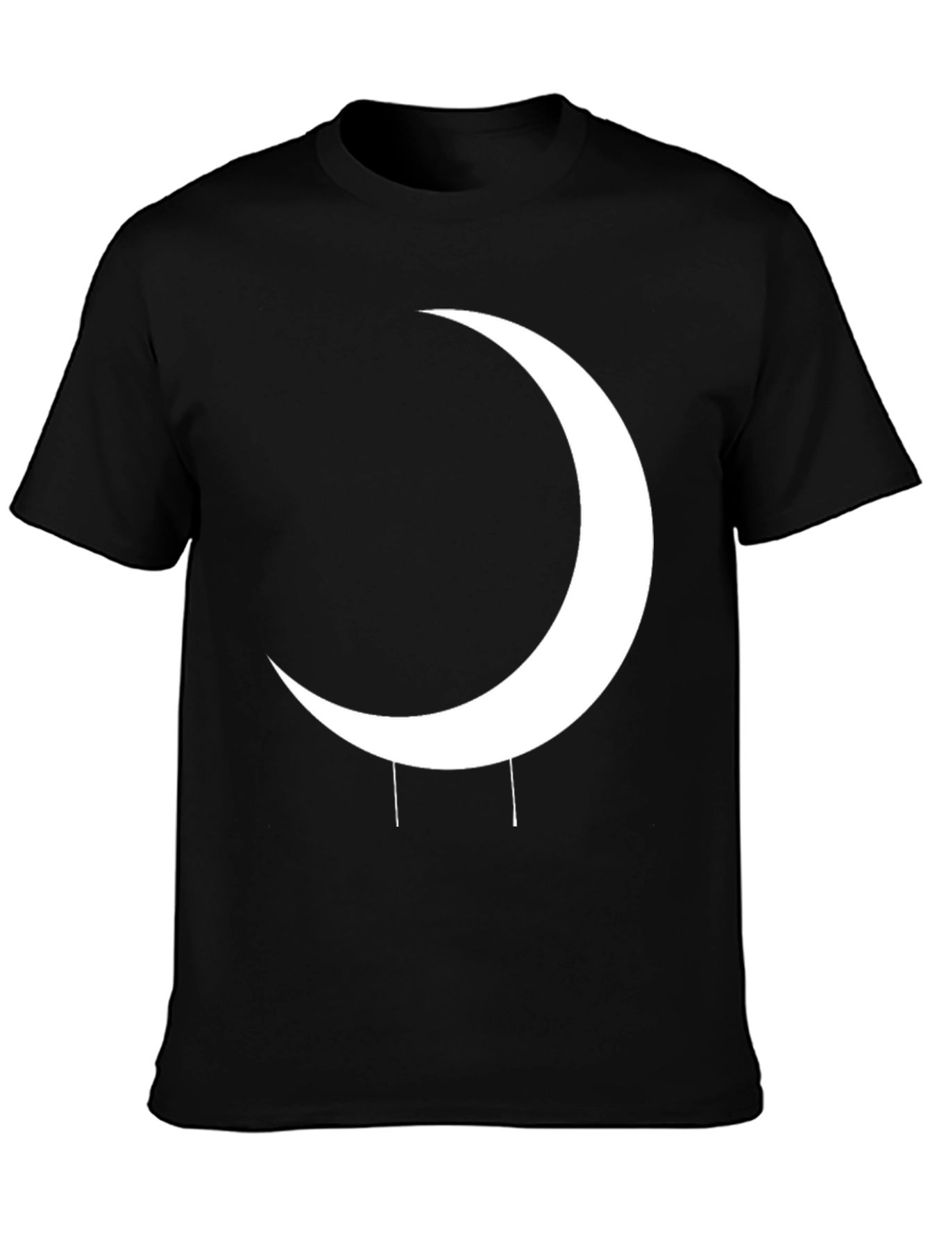 Crescent Moon Graphic Black T-Shirt