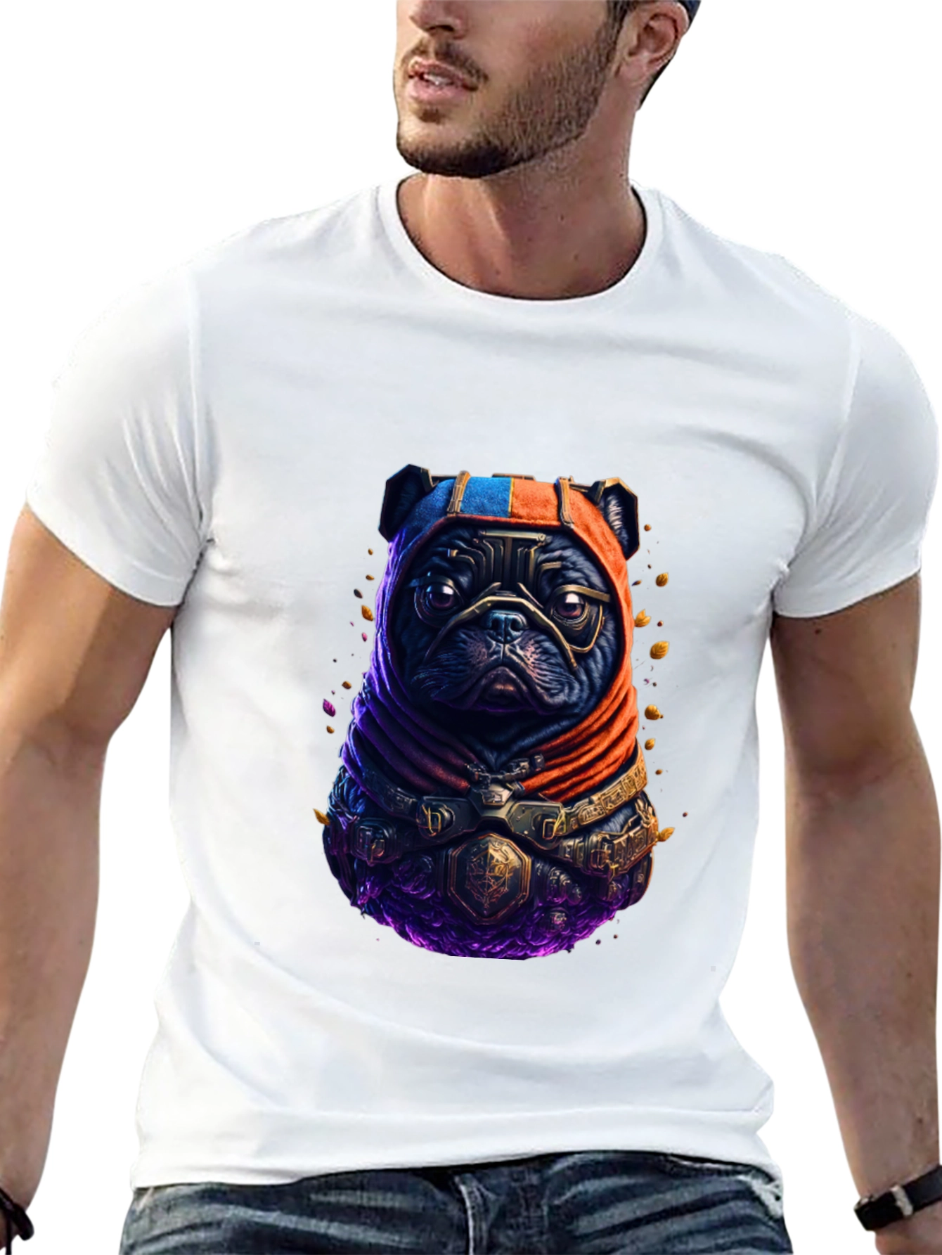 Armored Pug T-Shirt - Unique Graphic Tee
