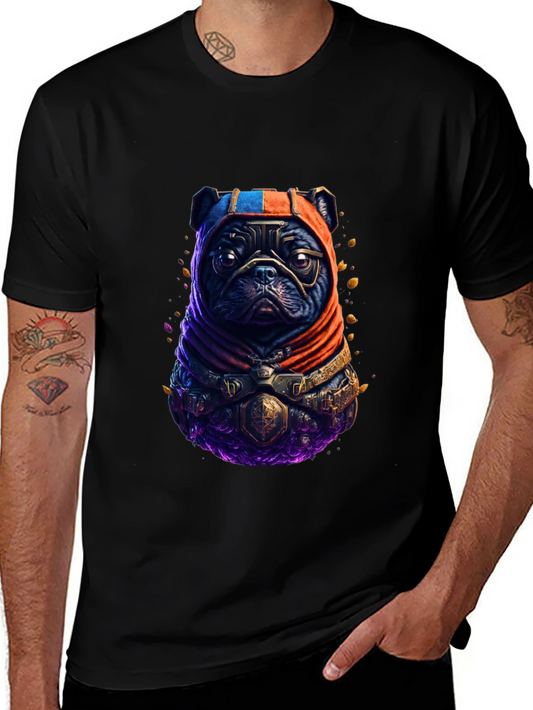 Armored Pug T-Shirt - Unique Graphic Tee