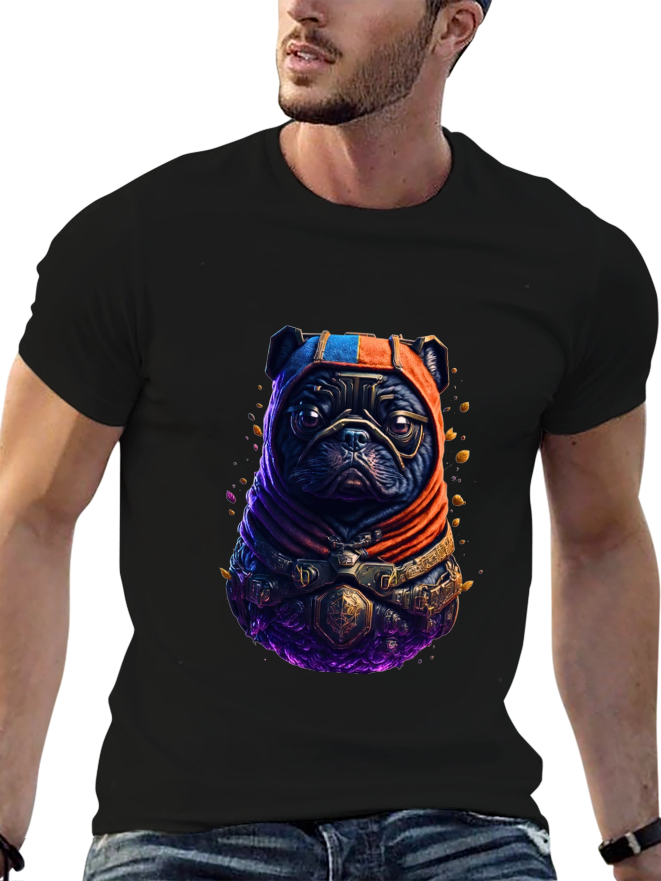 Armored Pug T-Shirt - Unique Graphic Tee