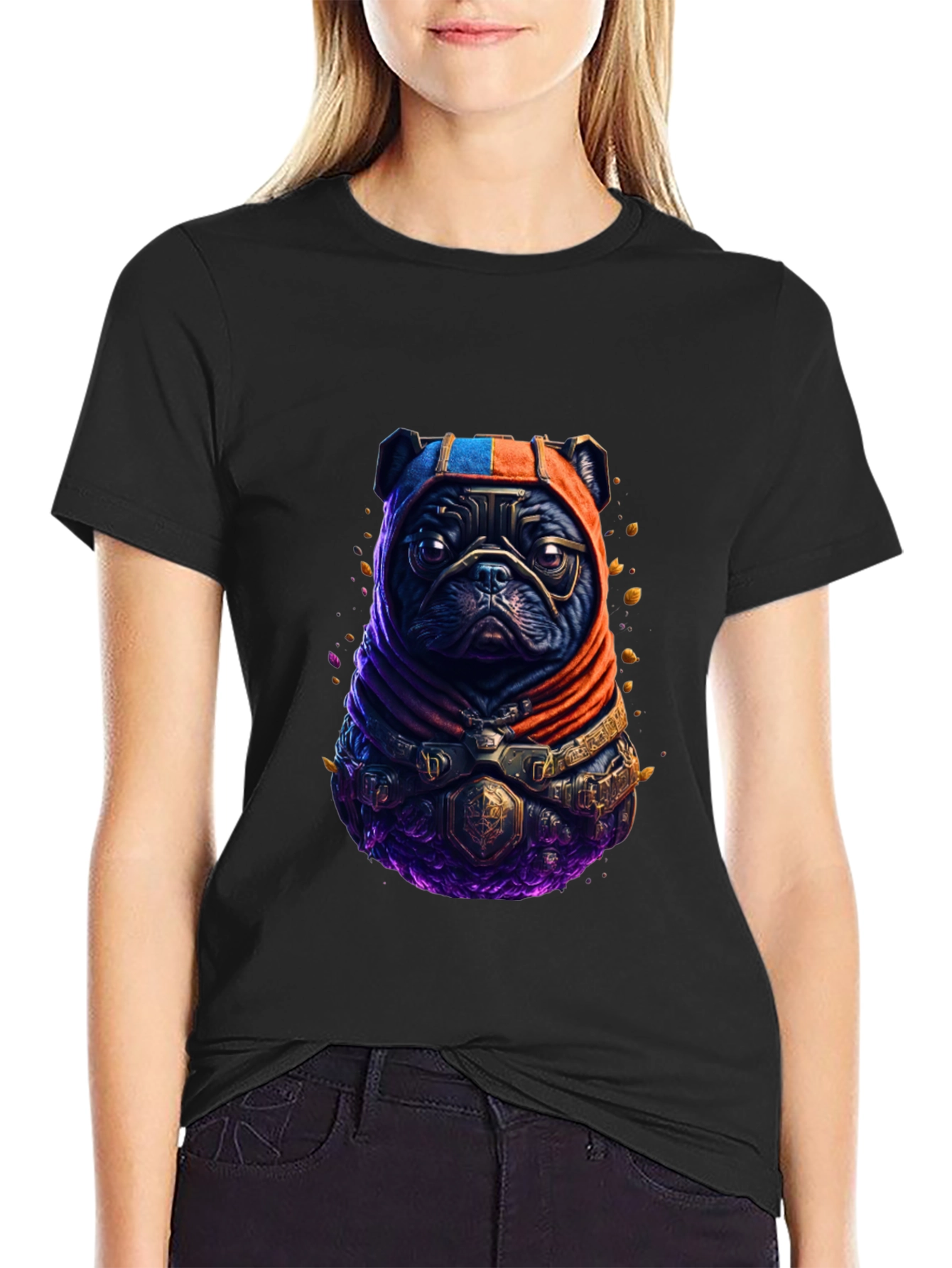 Armored Pug T-Shirt - Unique Graphic Tee