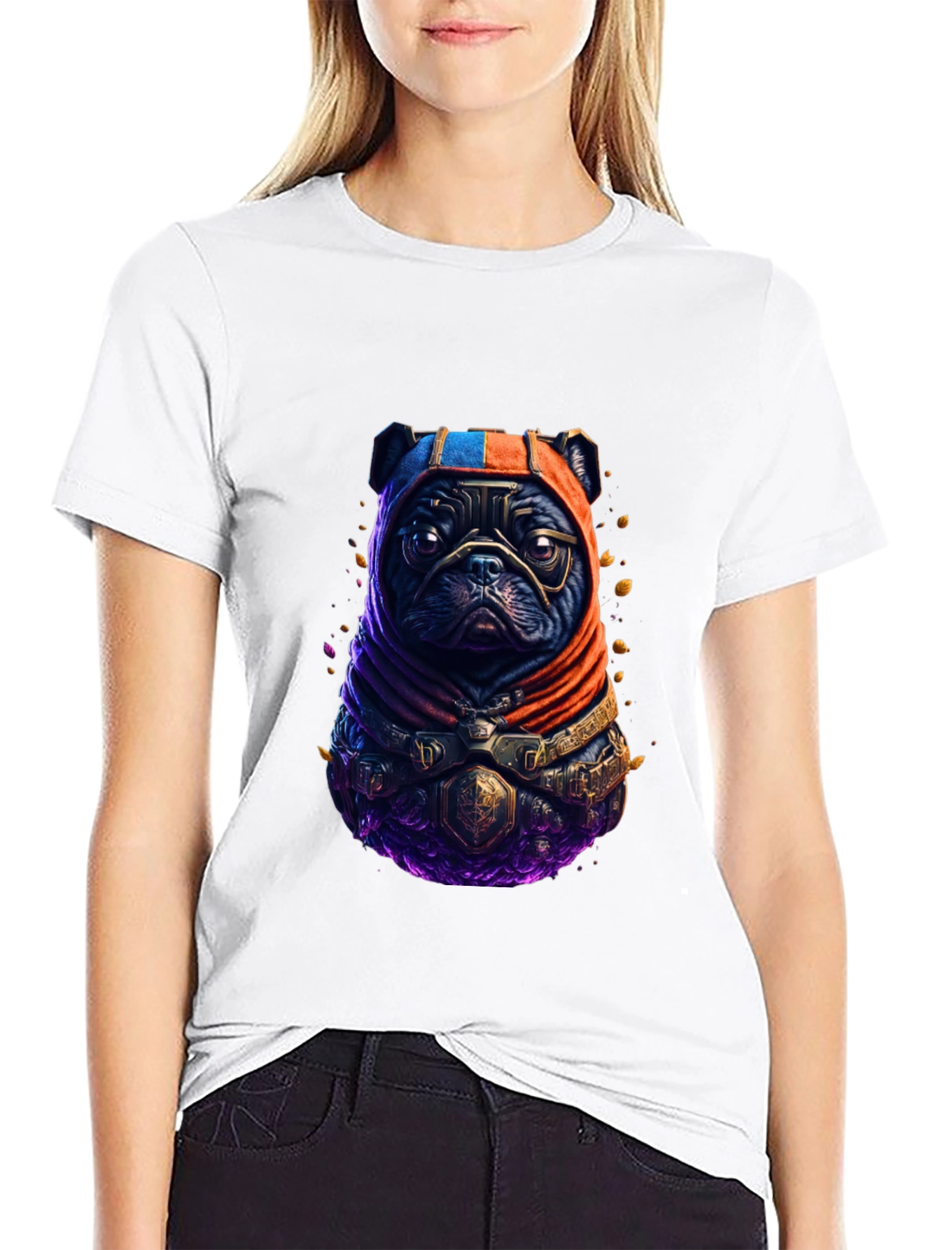Armored Pug T-Shirt - Unique Graphic Tee
