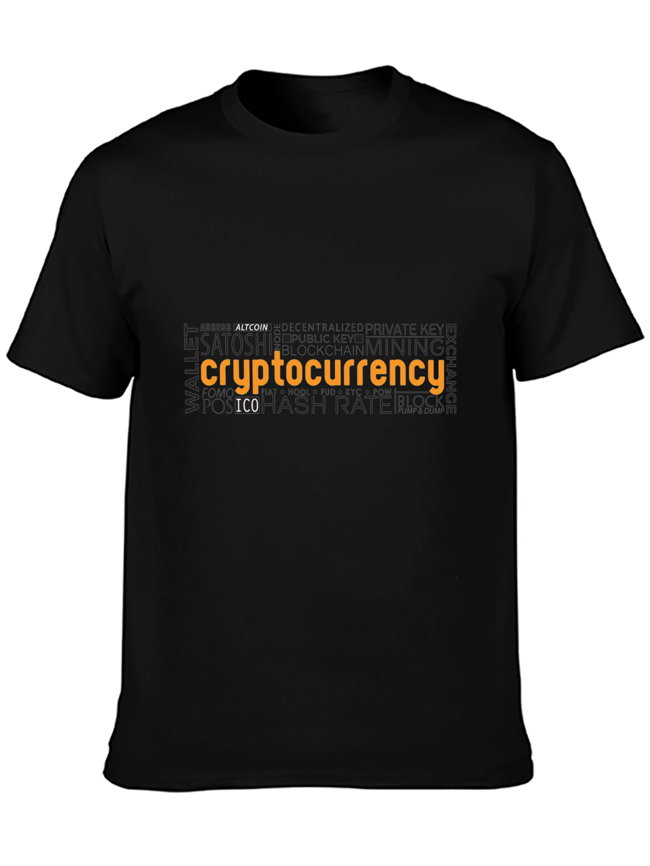 Cryptocurrency Word Art T-Shirt