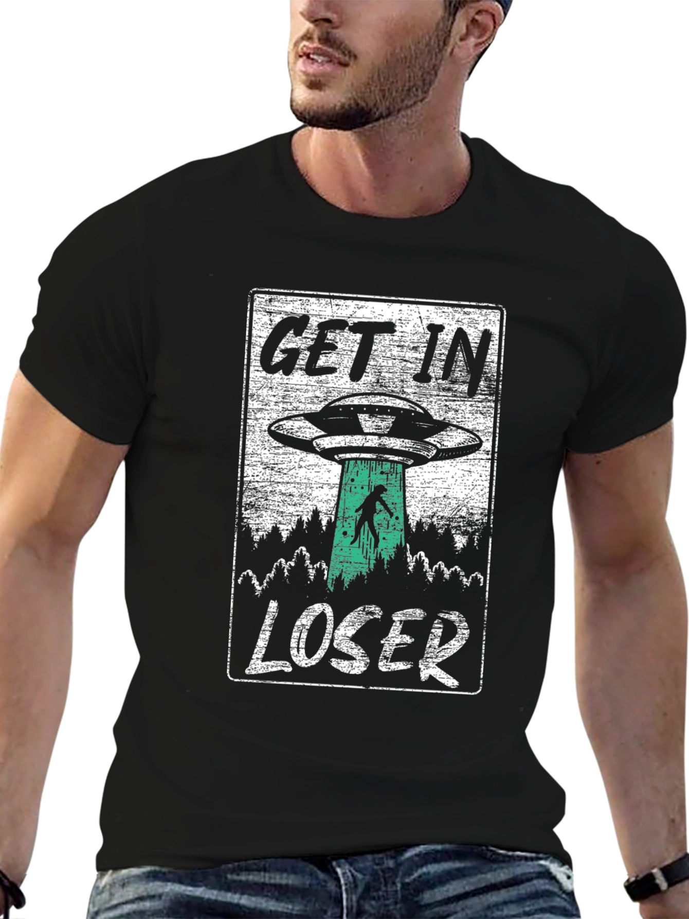 Get In Loser Alien Abduction Graphic Tee