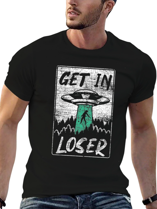 Get In Loser Alien Abduction Graphic Tee