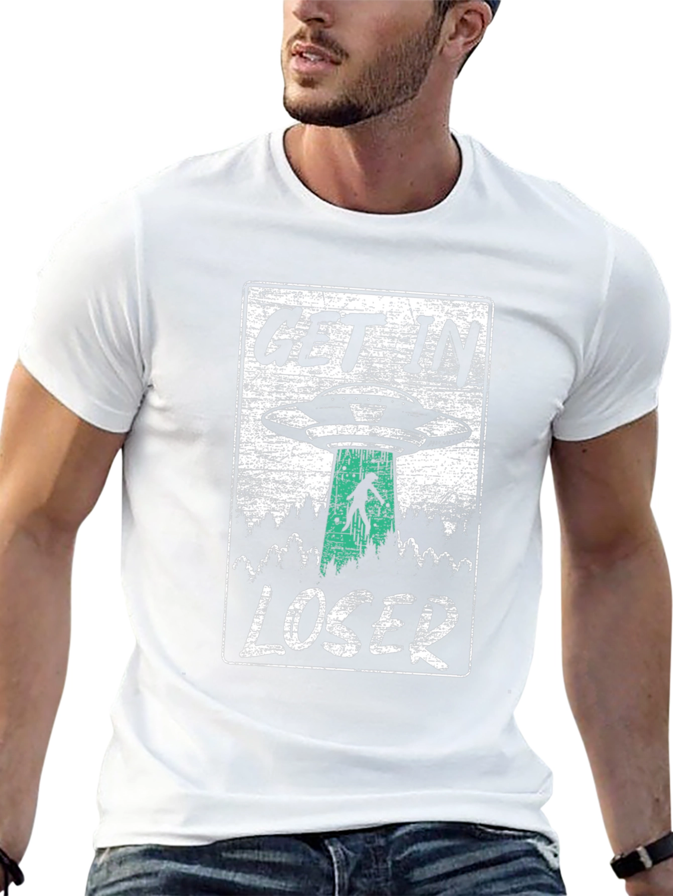 Get In Loser Alien Abduction Graphic Tee