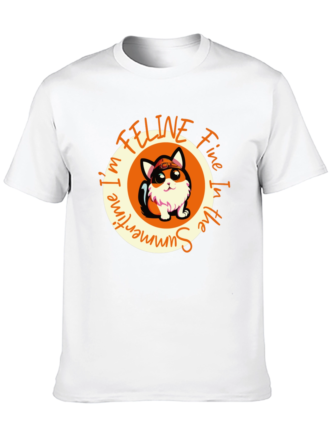Feline Fine in the Summertime Graphic Tee