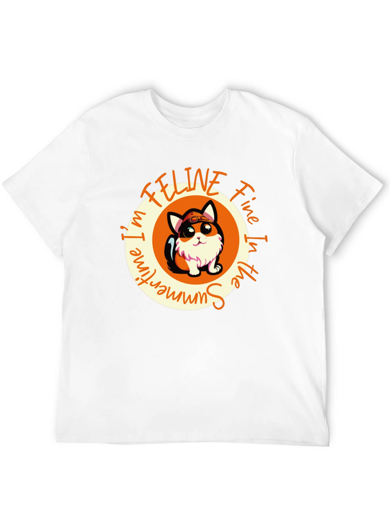 Feline Fine in the Summertime Graphic Tee