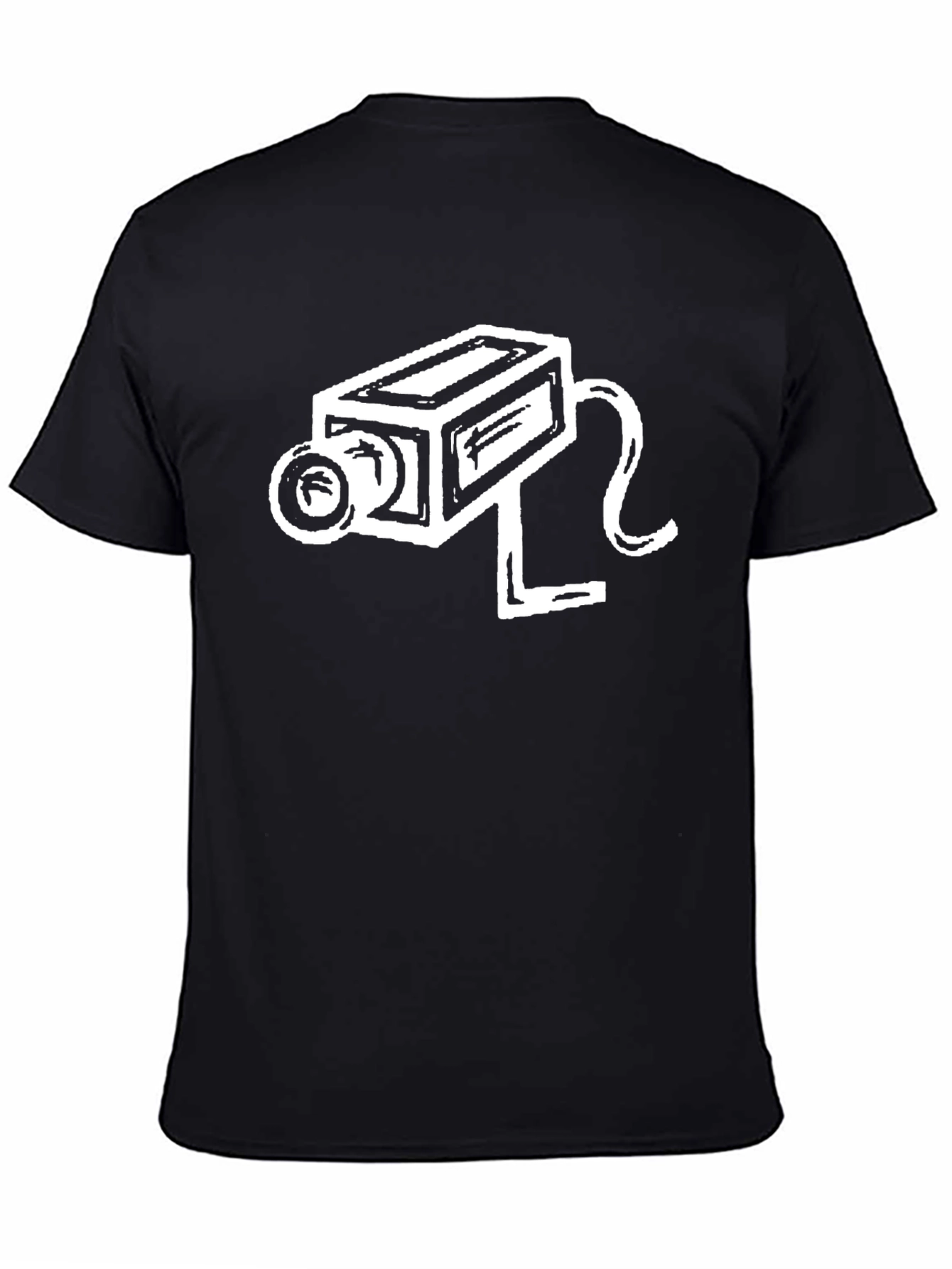 Retro Camera Graphic T-Shirt - Cool Black Tee