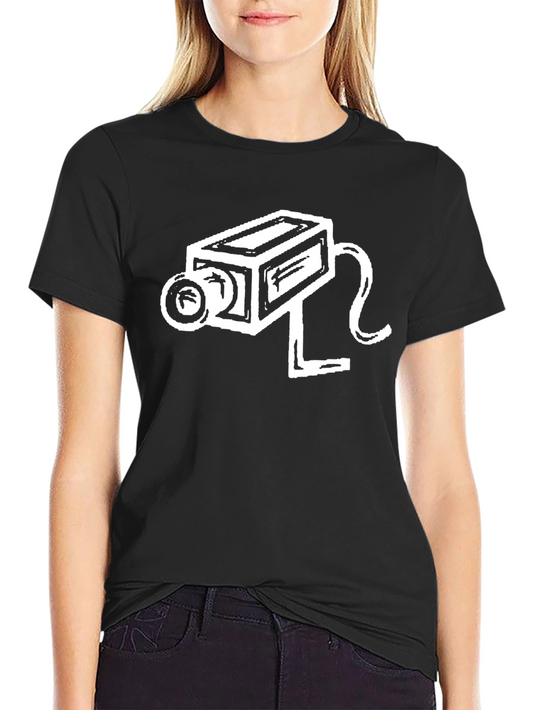 Retro Camera Graphic T-Shirt - Cool Black Tee