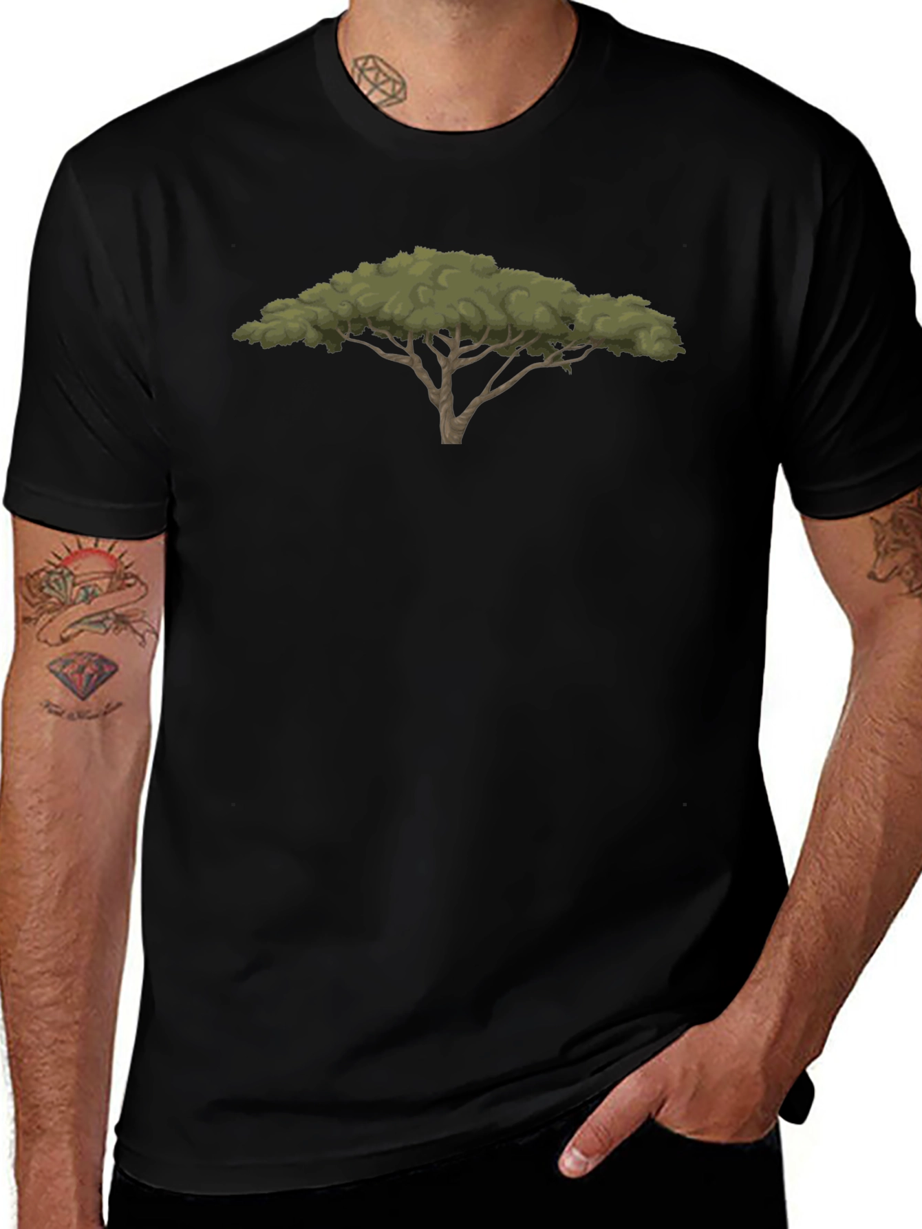 Arid Tree Graphic Tee - Modern Style