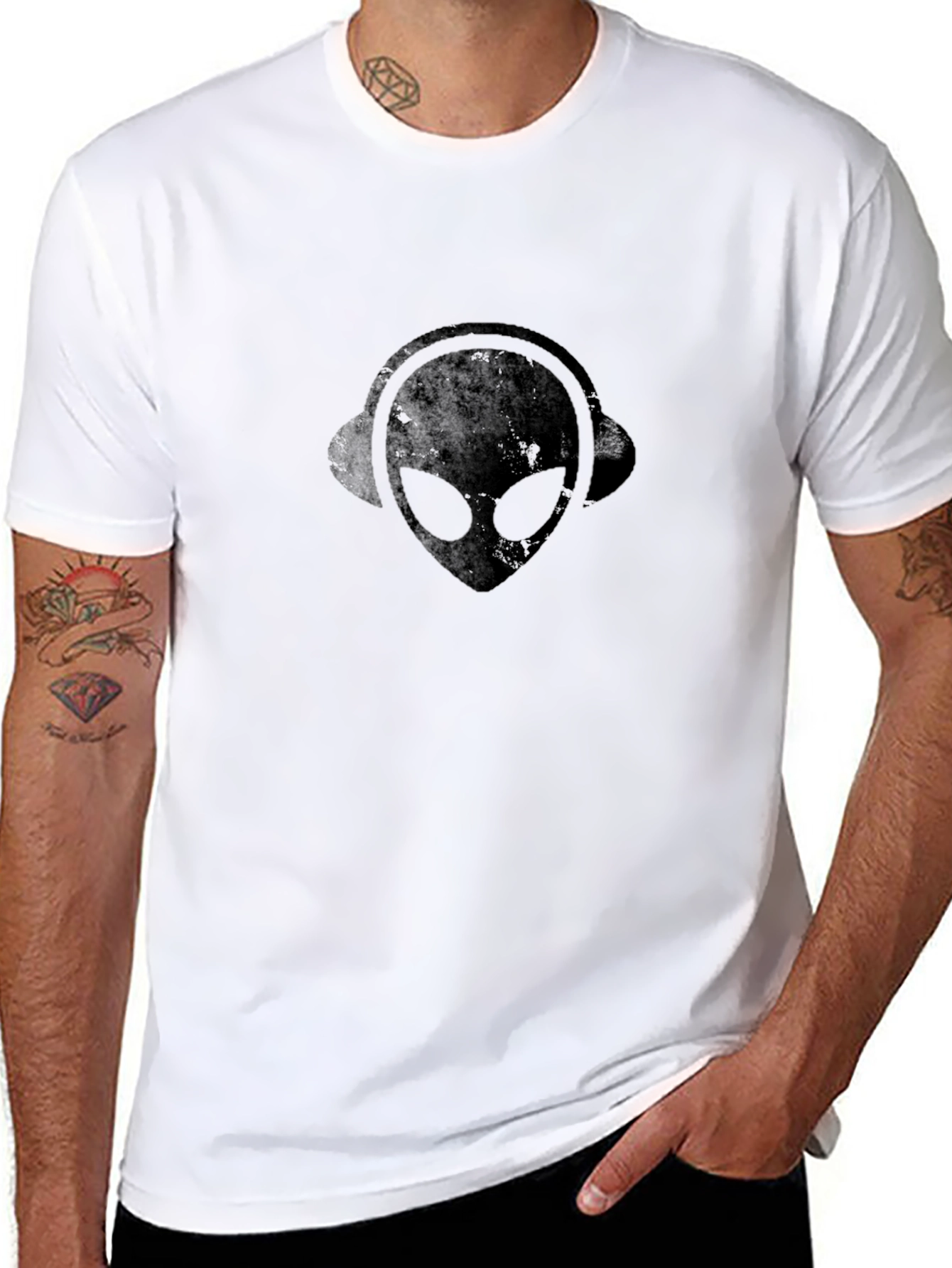 Alien Headphone Graphic Tee