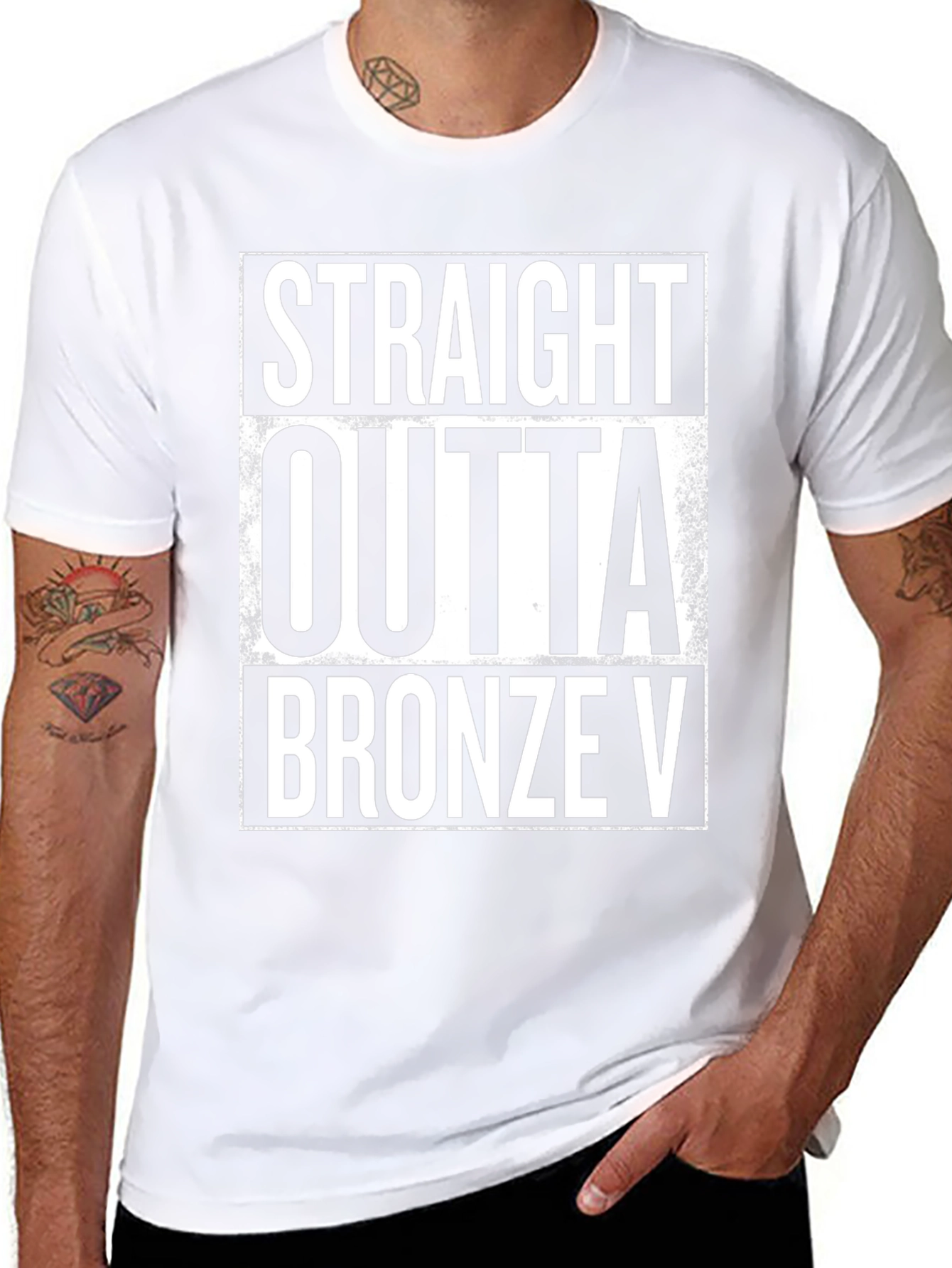 Straight Outta Bronze V Black T-Shirt