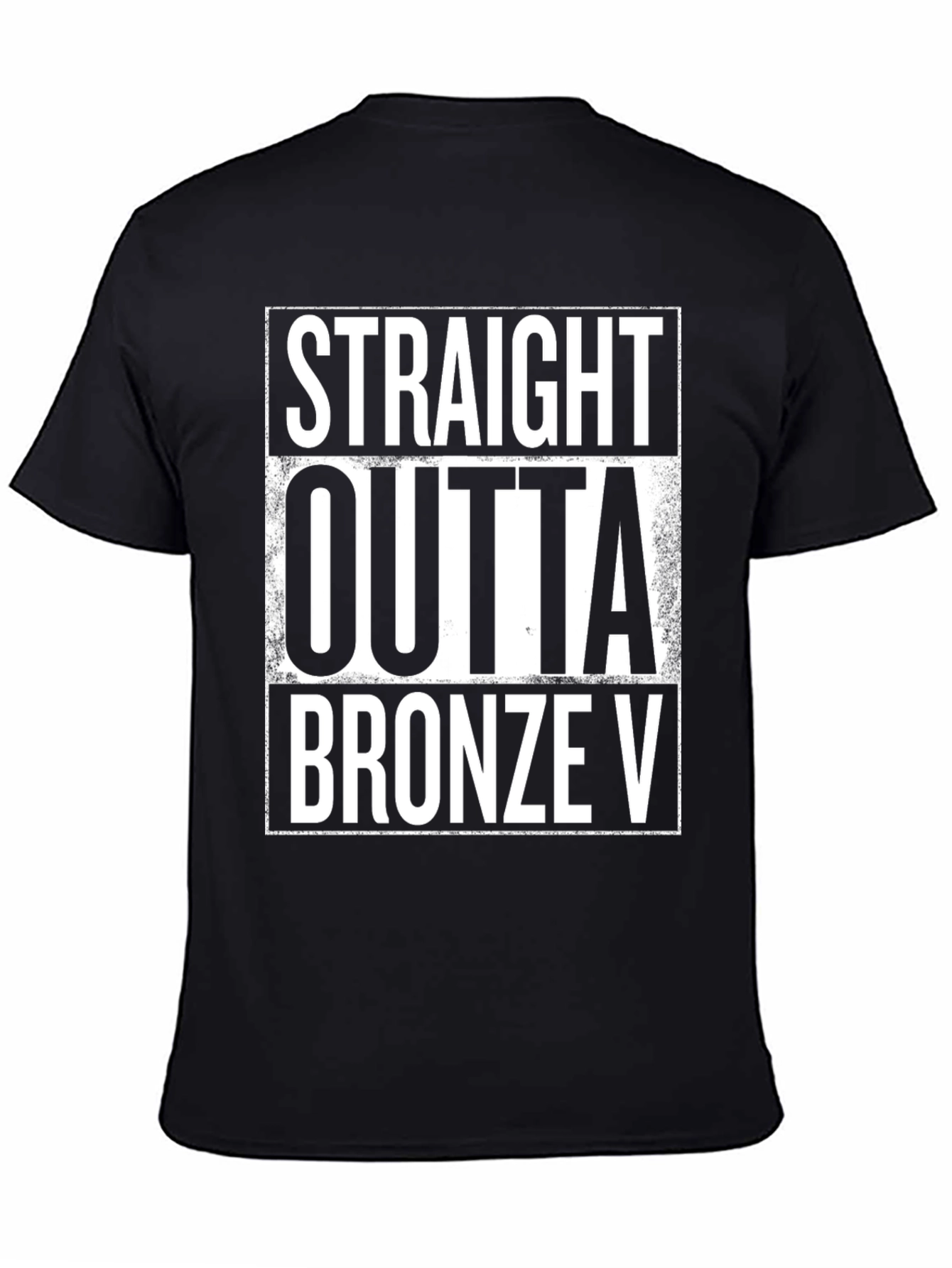Straight Outta Bronze V Black T-Shirt