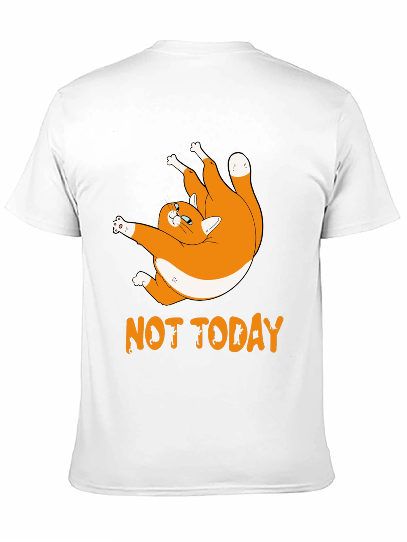 Not Today Cat Graphic Black T-Shirt