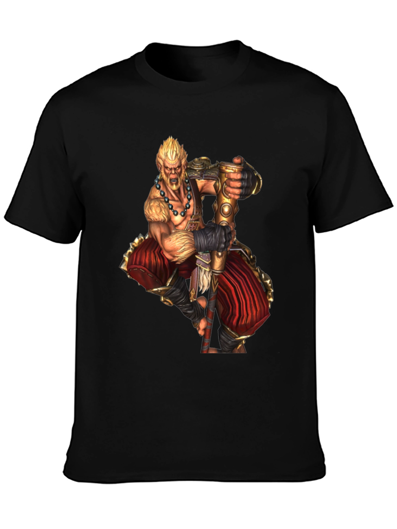 Warrior Graphic Print Black T-Shirt