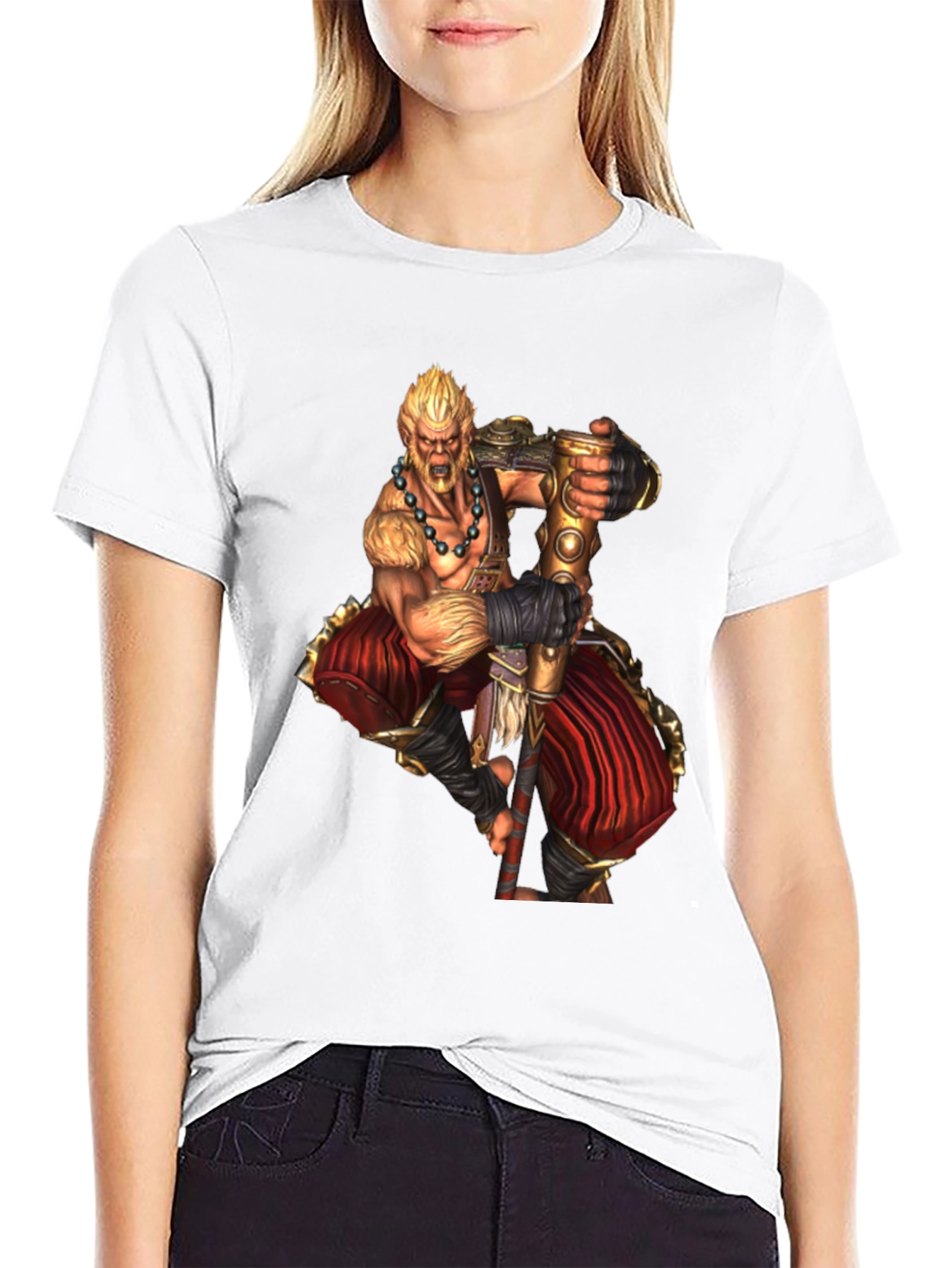 Warrior Graphic Print Black T-Shirt