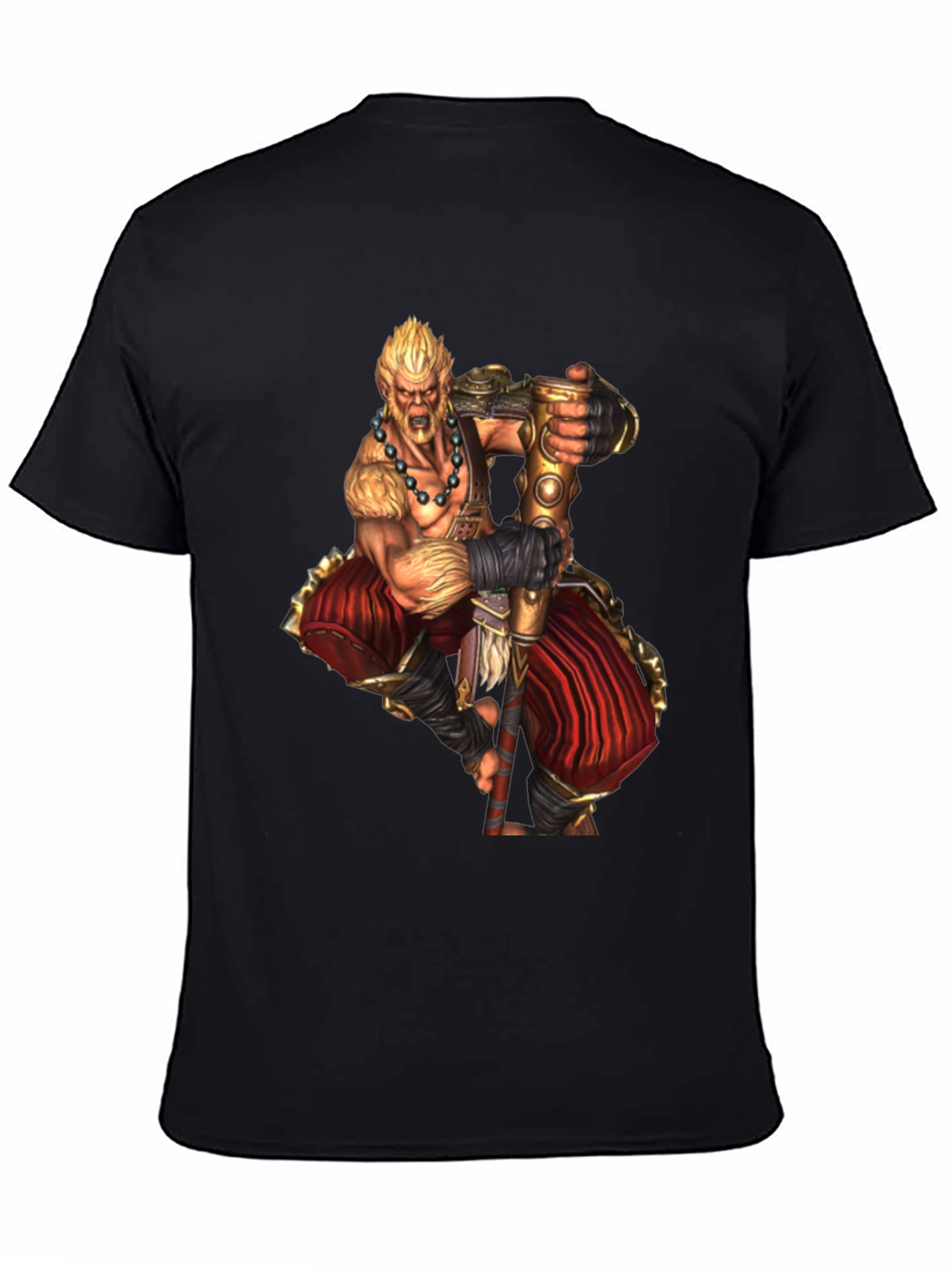 Warrior Graphic Print Black T-Shirt