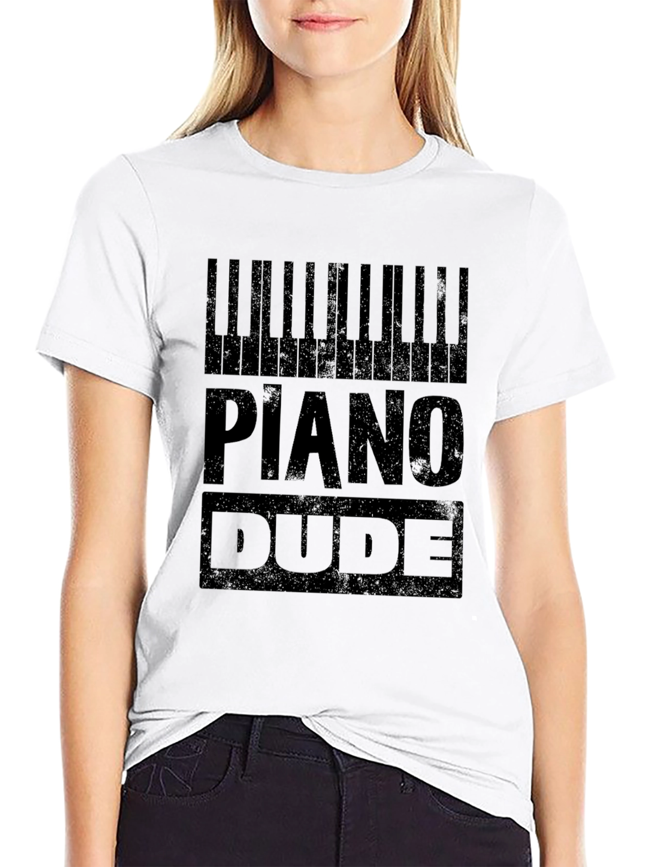 Piano Dude Black Graphic Tee
