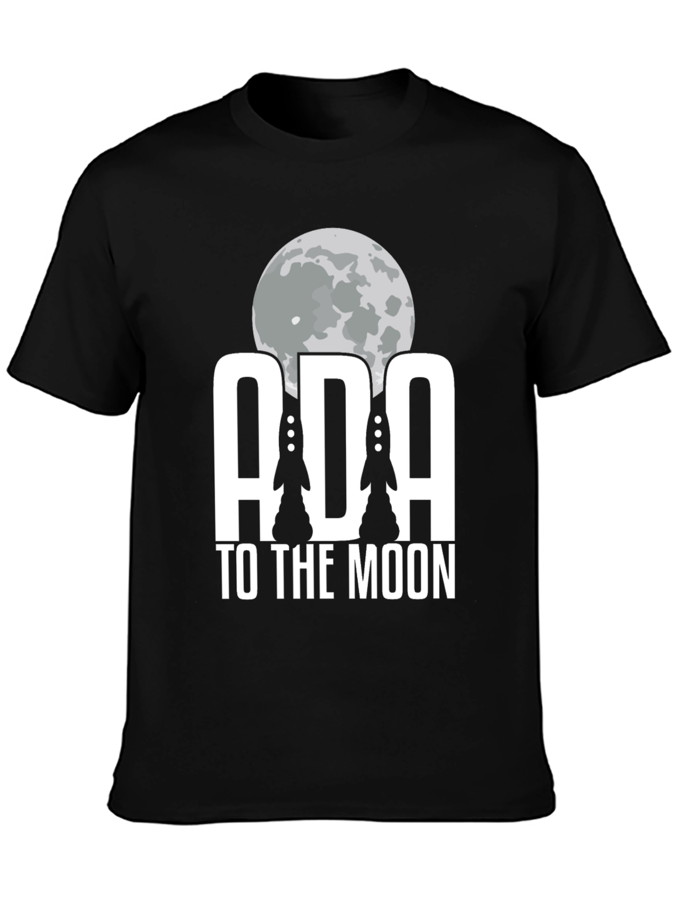 ADA to the Moon Black T-Shirt